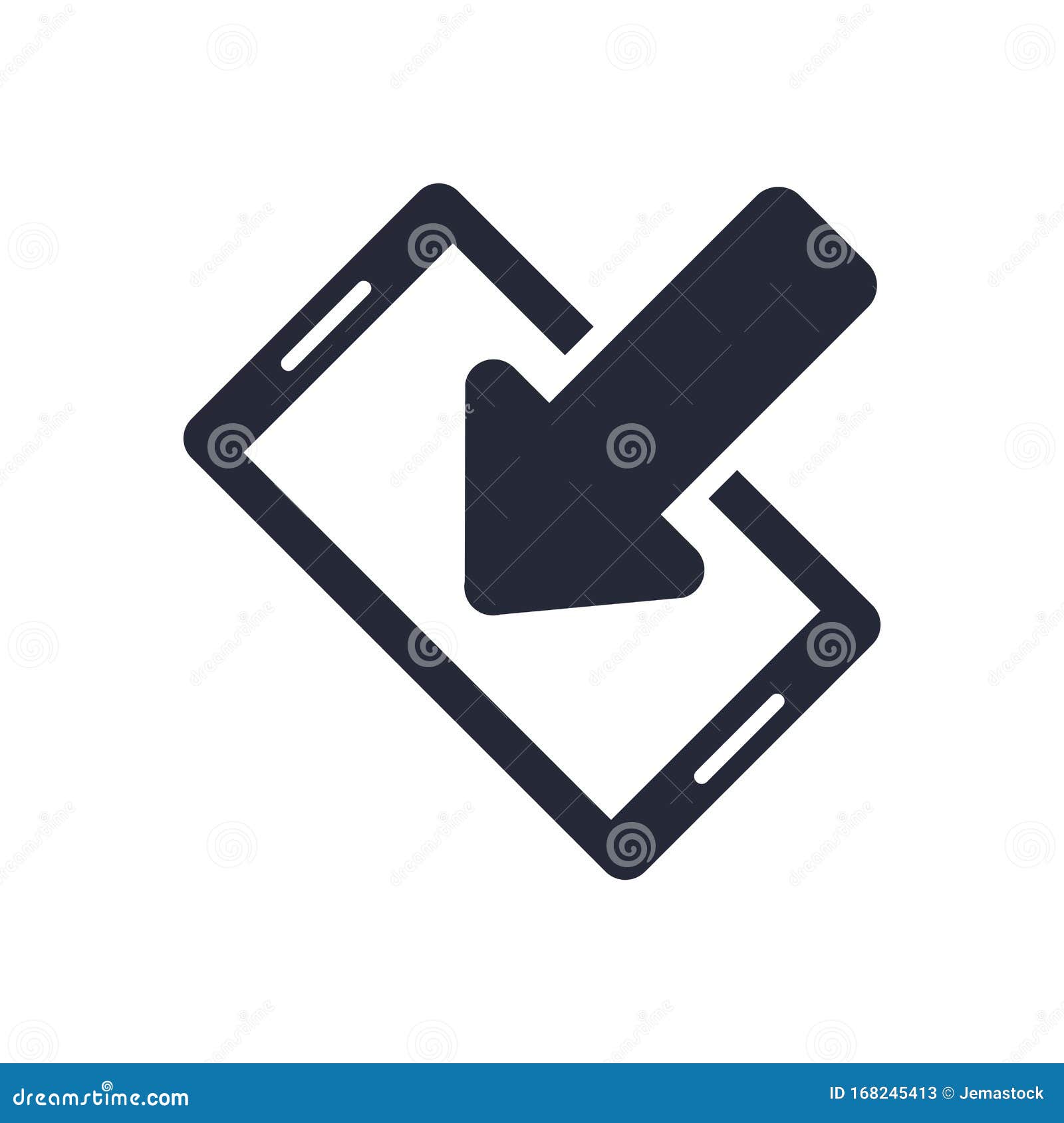 Download Smartphone Device With Arrow Index Stock Vector ...