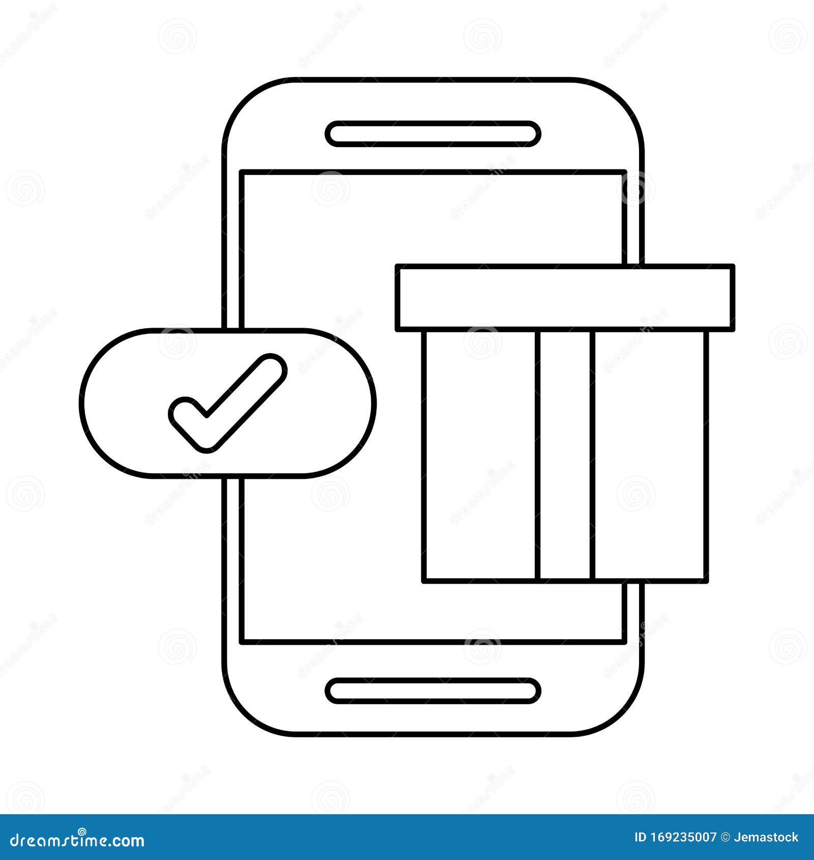 Smartphone Device with Gift Box Stock Vector Illustration of smart