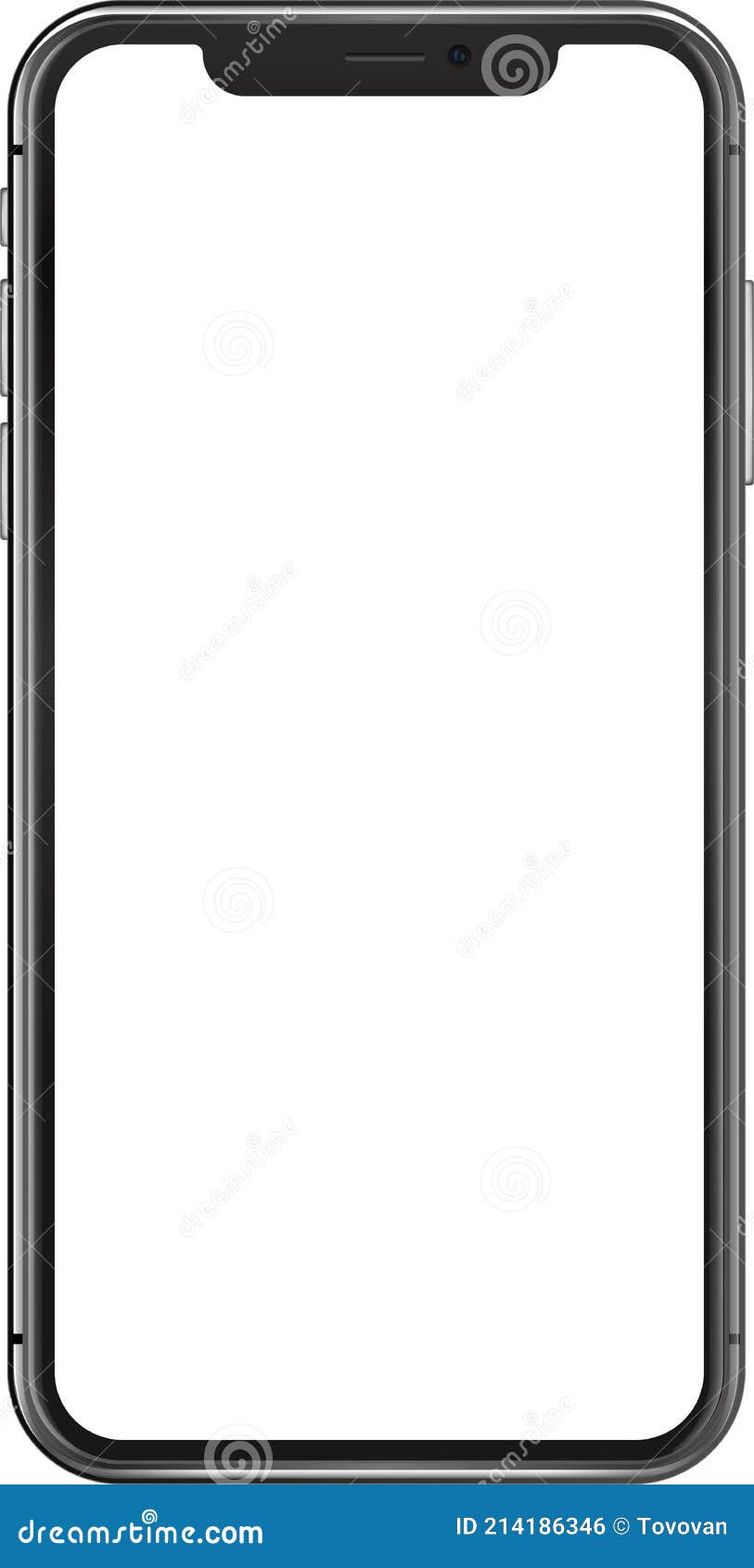 Smartphone Iphone 11 Pro Design Noir Avec écran Blanc Sur Fond Blanc  Illustration de Vecteur - Illustration du technologie, appli: 214186346