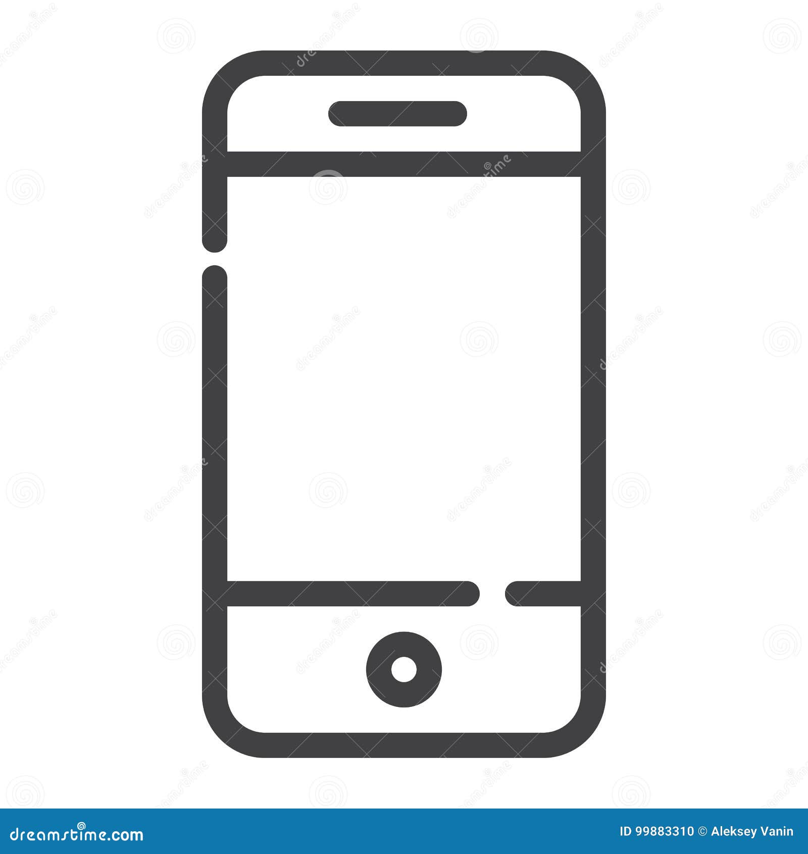 Download Smartphone line icon stock vector. Illustration of sign ...