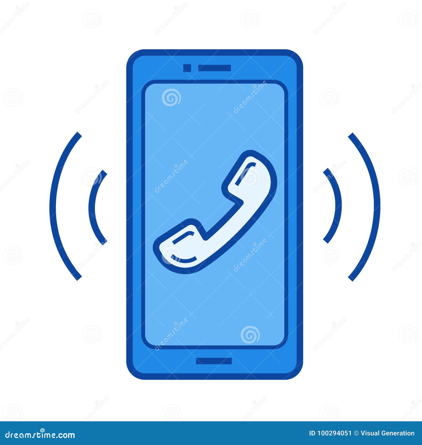 Download Smartphone line icon. stock vector. Illustration of ...