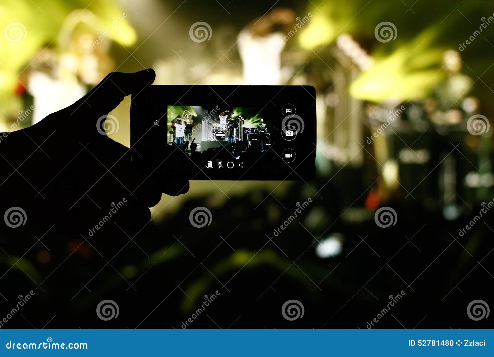 Smartphone on a Live Concert Stock Photo Image of record, live 52781480