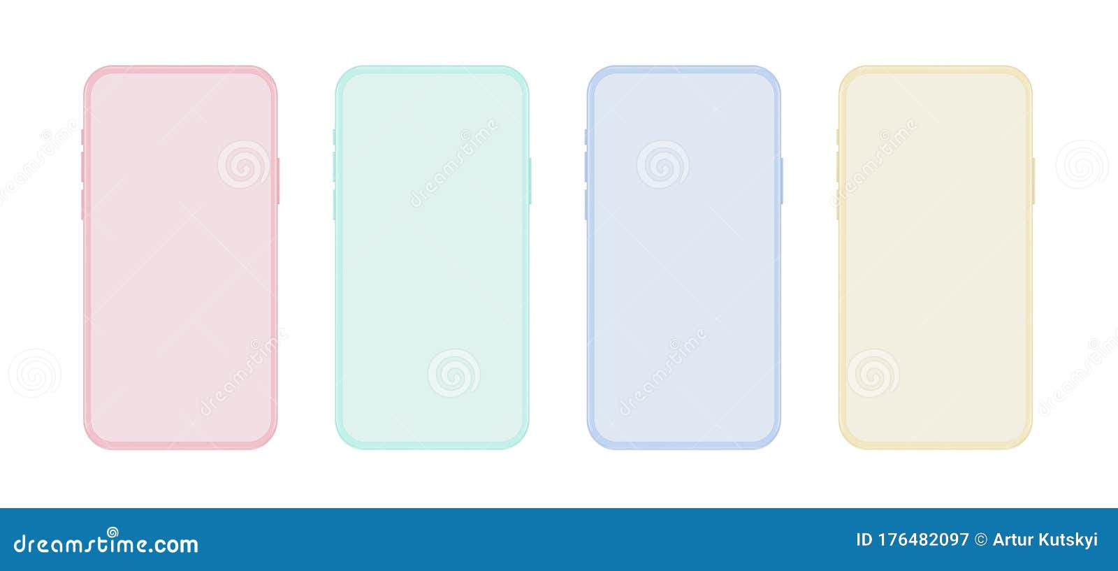 Download Smartphone Mockup Soft Red Green Blue Yellow Color Phone Template Set Vector Colorful Frame Mockup Phone Isolated For Stock Vector Illustration Of Icon Gadget 176482097 PSD Mockup Templates