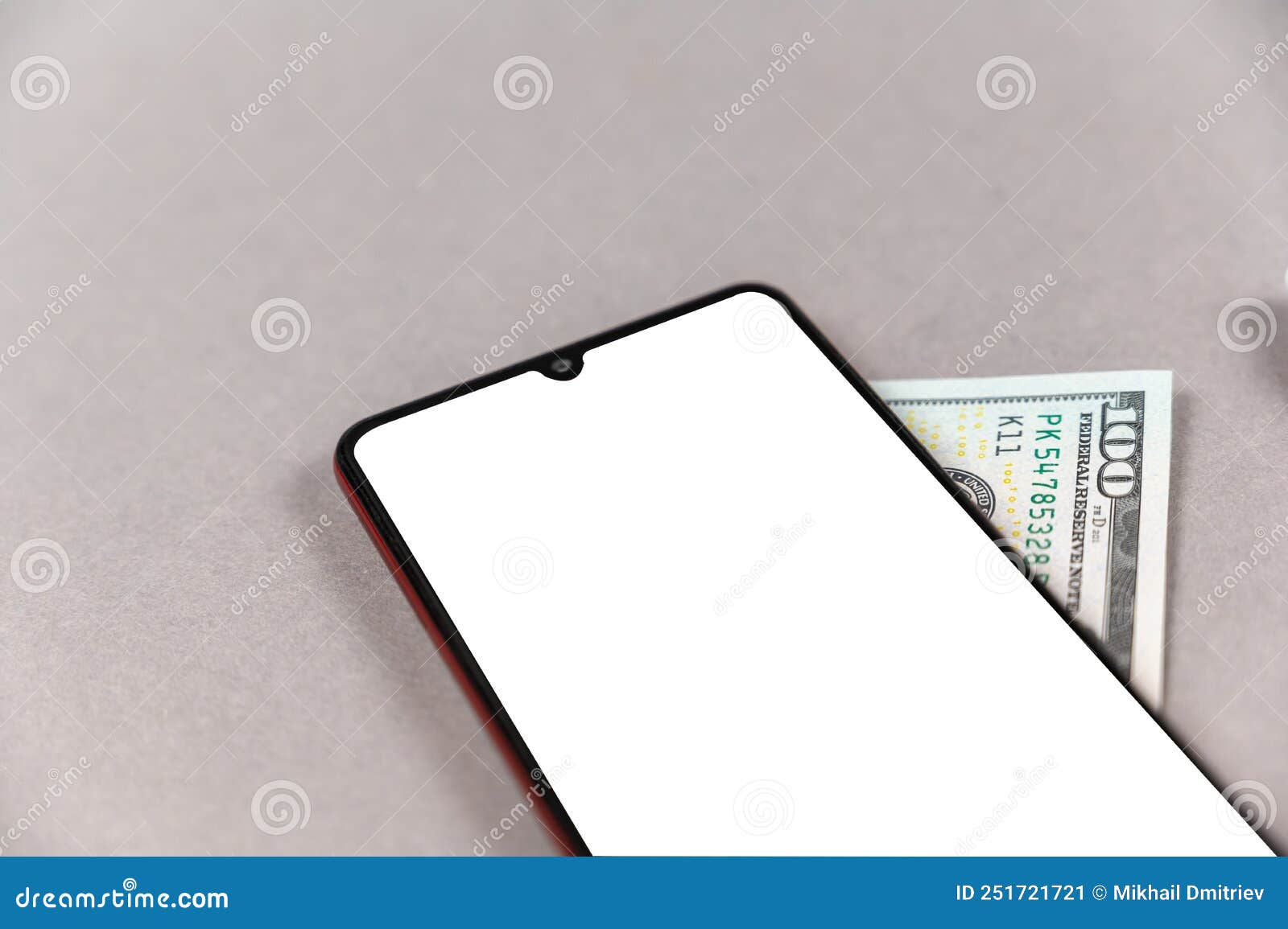 Blank Hundred Dollar Bank Note With Clipping Patch Royalty Free Stock