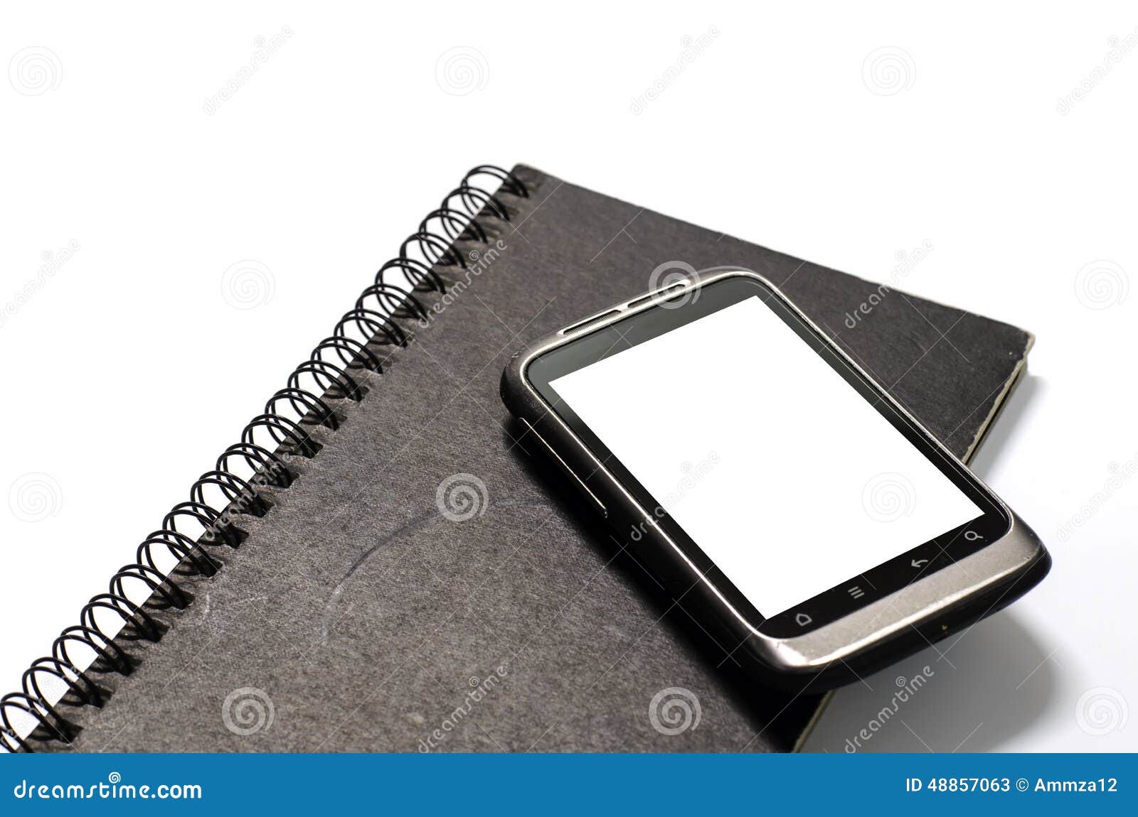 Smartphone on note book stock image. Image of object 48857063
