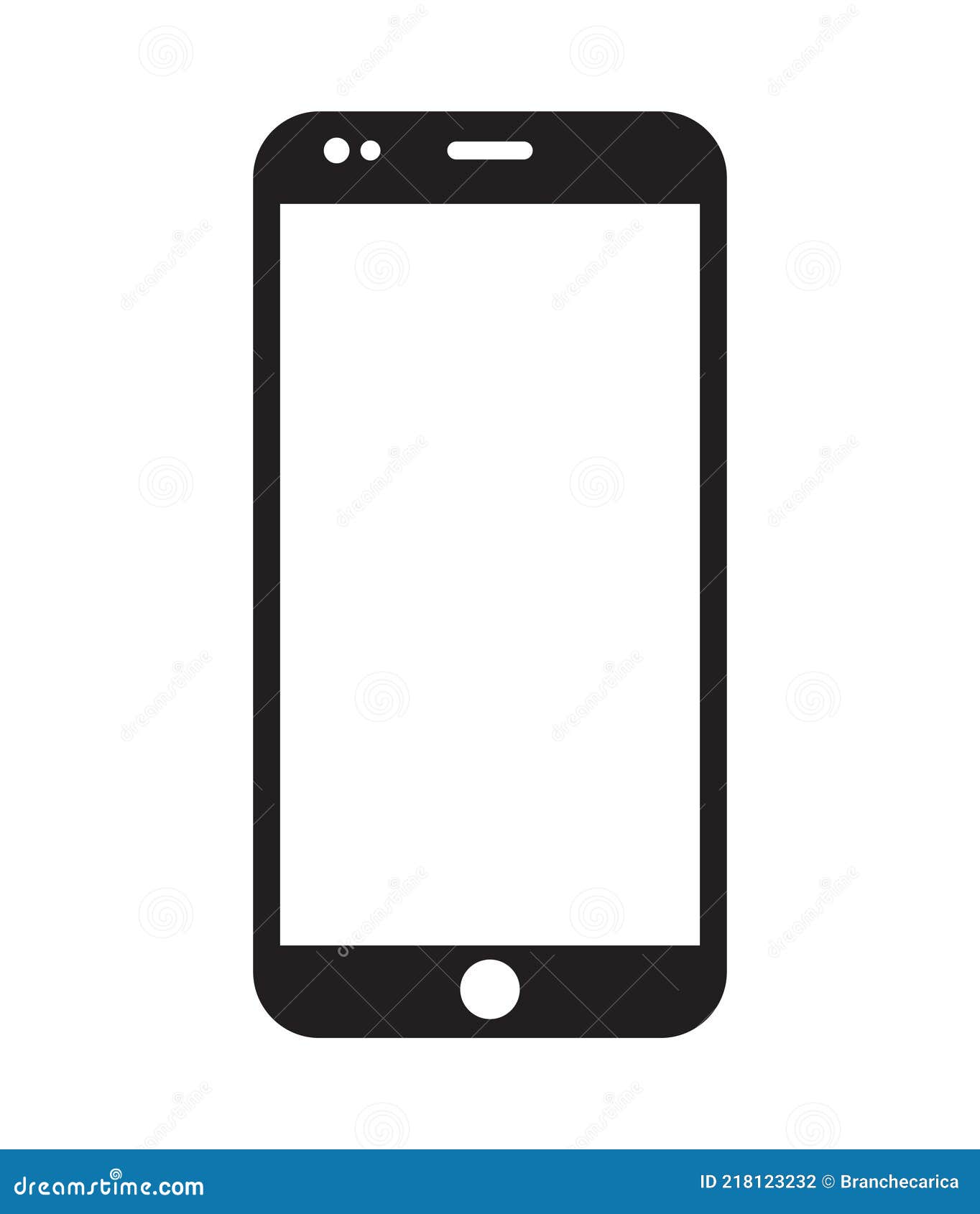 Smartphone outline stock vector. Illustration of digital 218123232