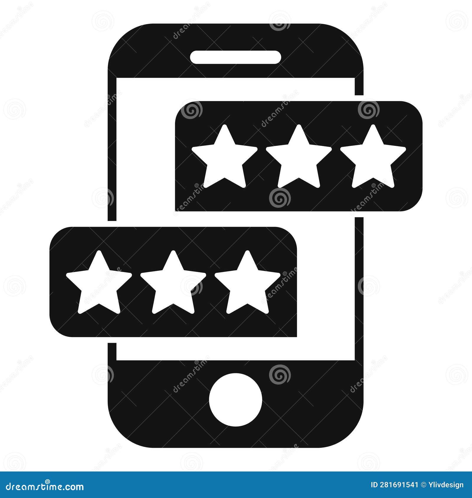 Smartphone Ranking Icon Simple Vector. Medal Quality Stock Illustration
