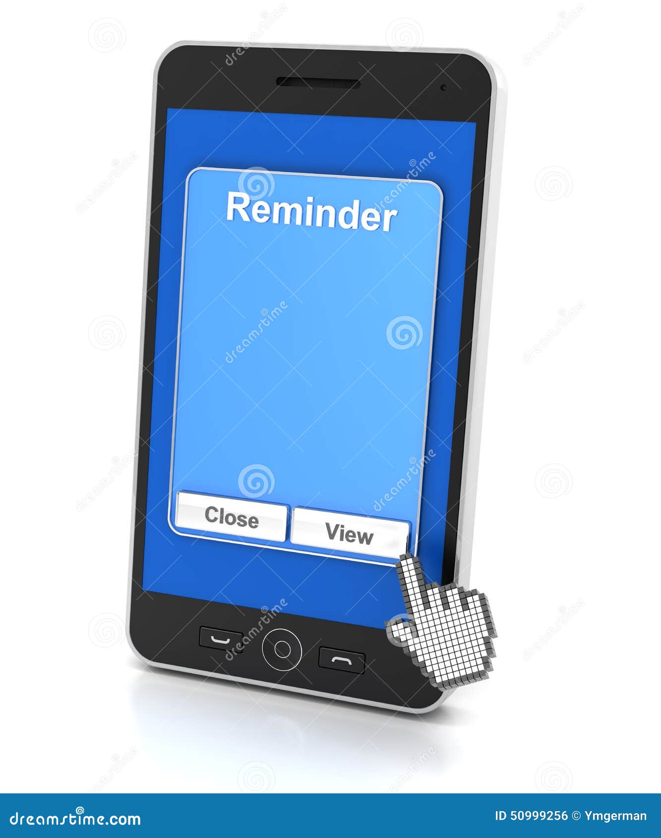 Smartphone reminder stock illustration. Illustration of smartphone