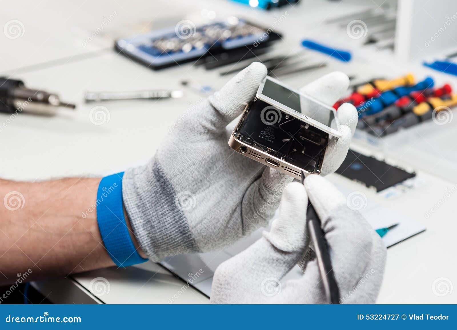 Smartphone Repair Stock Photo - Image: 53224727