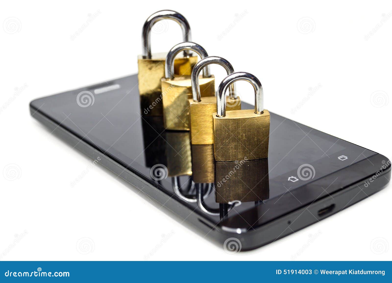 Smartphone security breach stock image. Image of leak 51914003