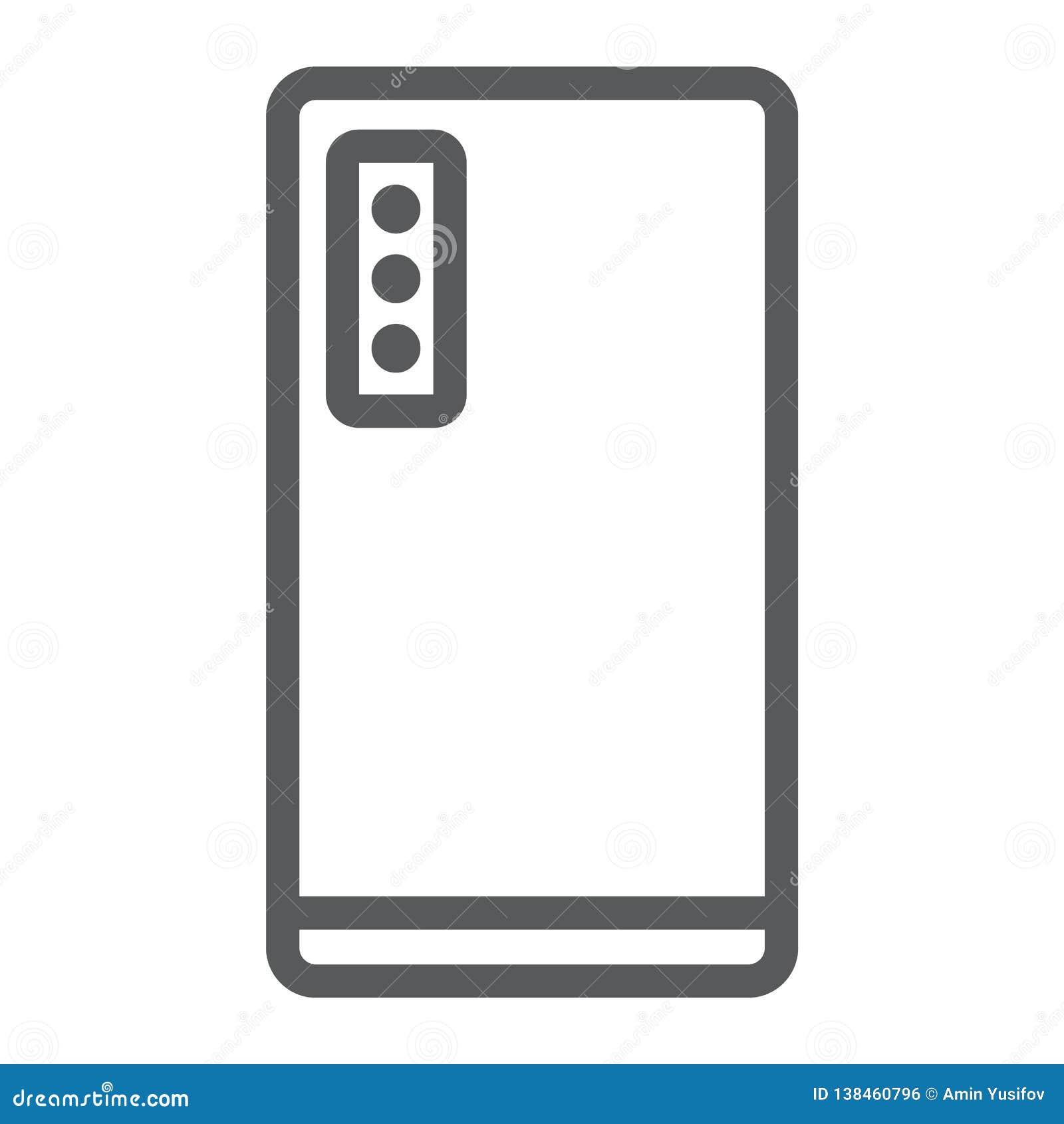 Download Smartphone With Three Camera Line Icon, Technology And ...
