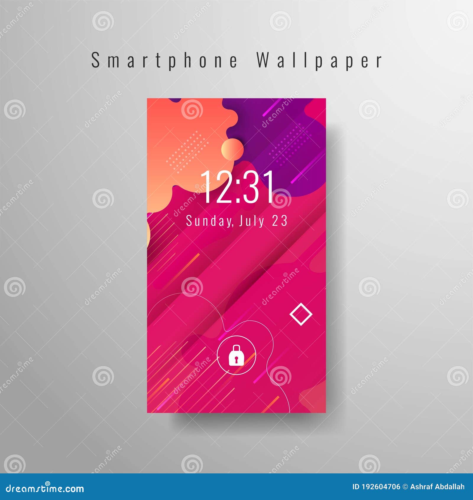 Smartphone Wallpaper Decorative Trendy Design Stock Vector