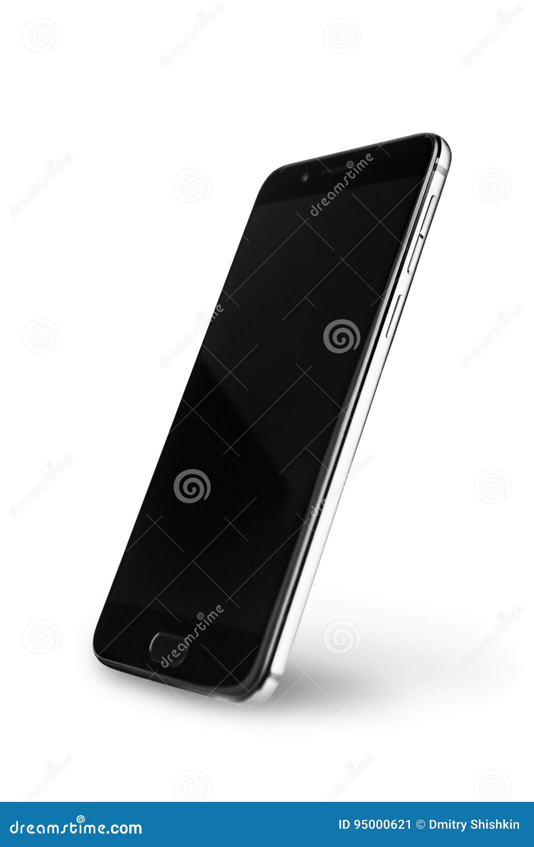 Smartphone on White Background Stock Image Image of empty, person 95000621
