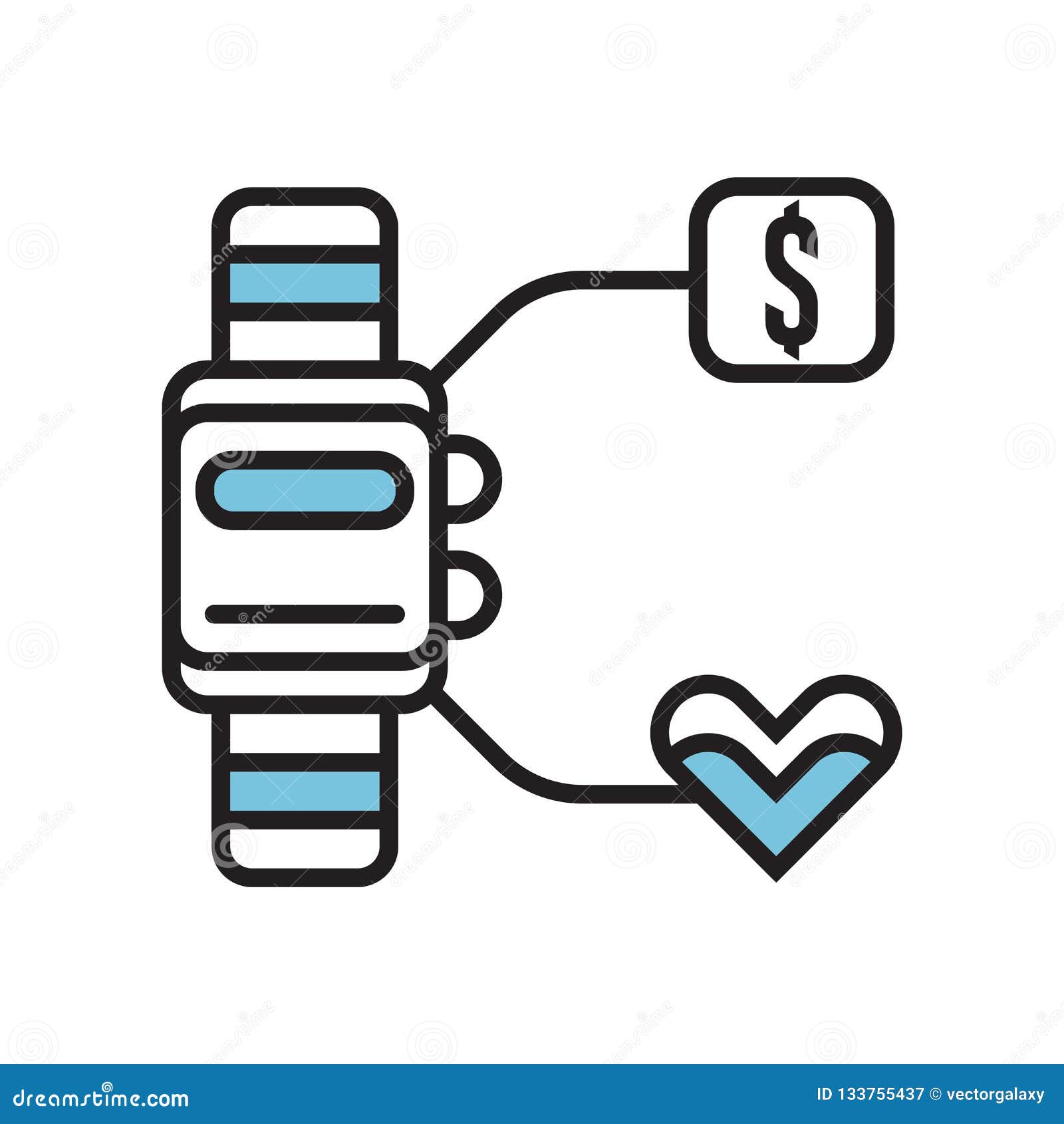 Smartwatch Icon Vector Sign and Symbol Isolated on White Background