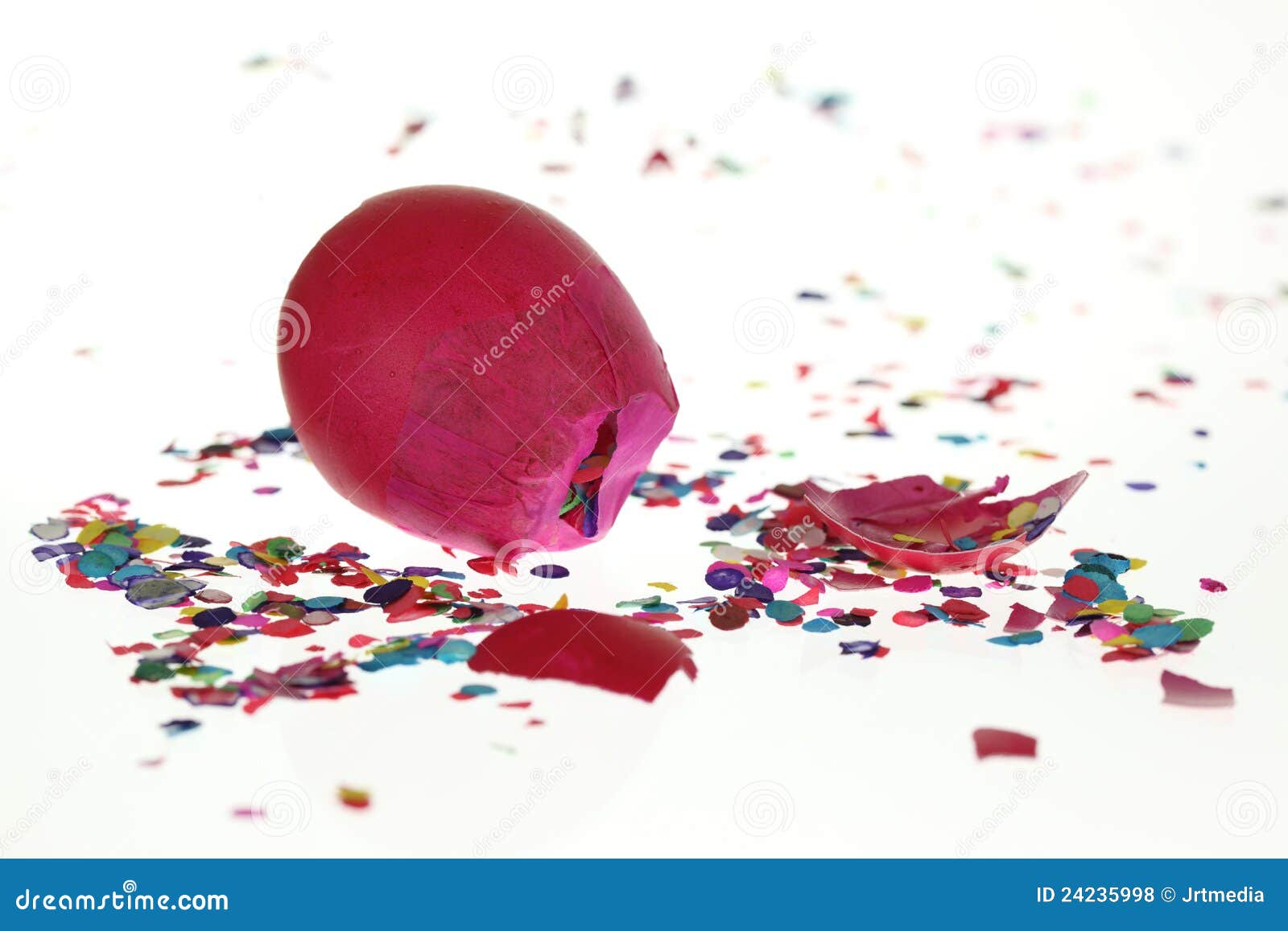 Smashed Confetti Egg Stock Photo 24235998
