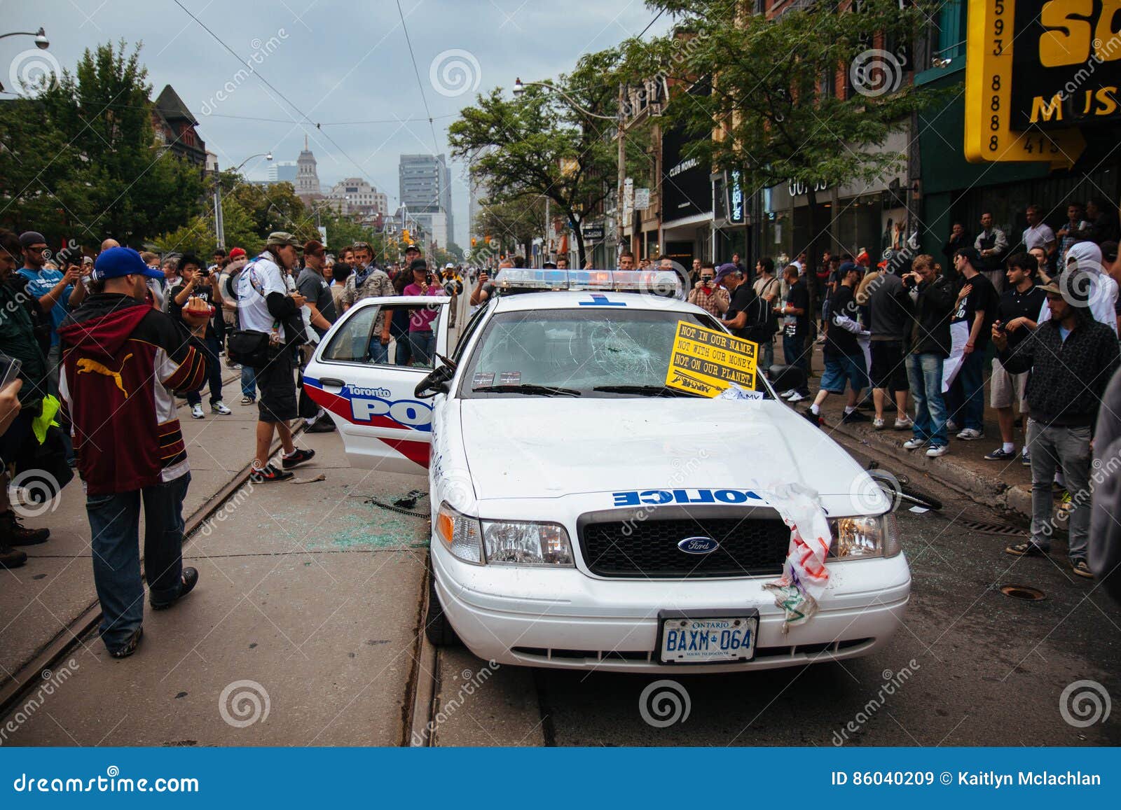 Smashed Police Car Editorial Stock Image Image Of Canada 86040209