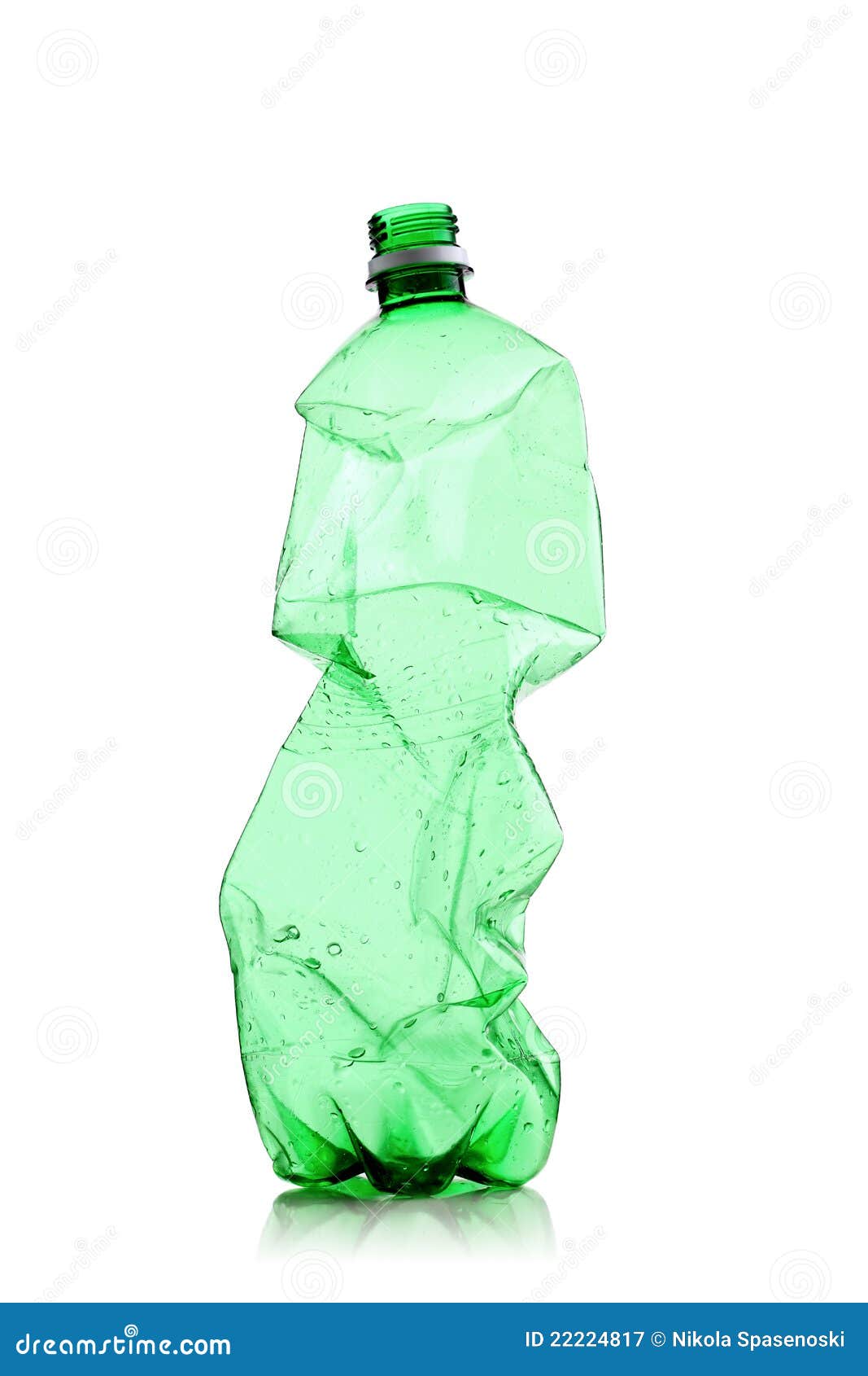 Smashed Water Bottle Royalty Free Stock Photography Smashed Water Bottle Royalty Free Stock Photography