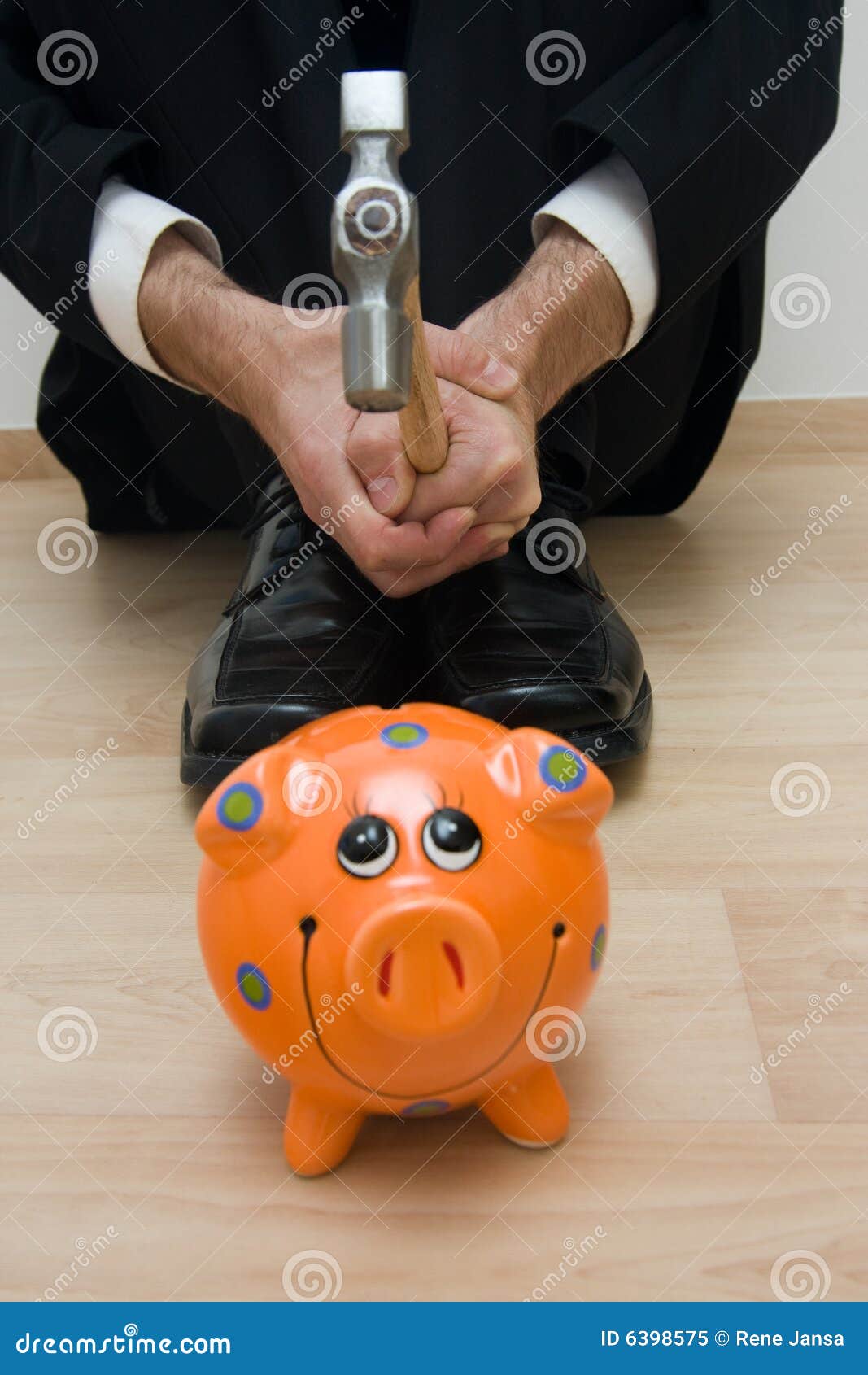 Smashing piggy bank stock image. Image of pennies, coins 6398575