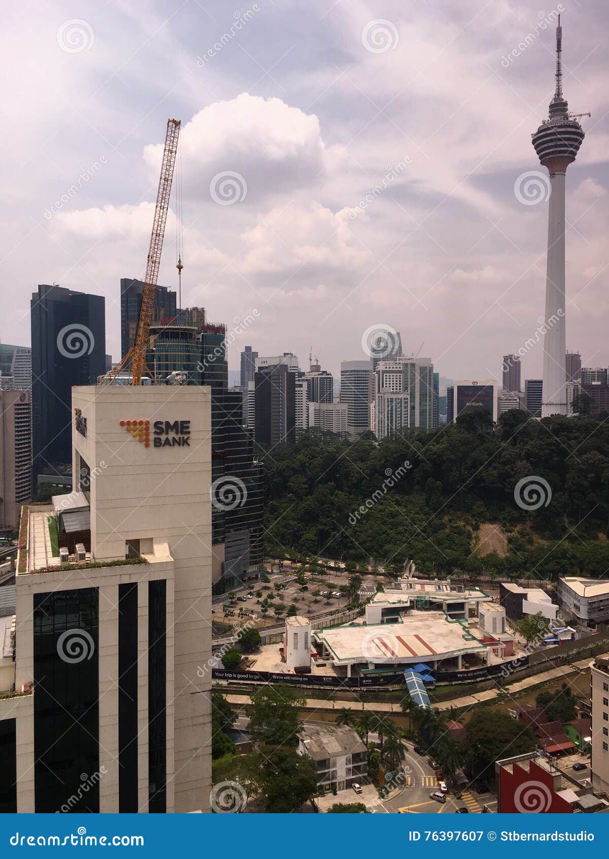 SME Bank Tall Building Under Construction With KL Tower In ...