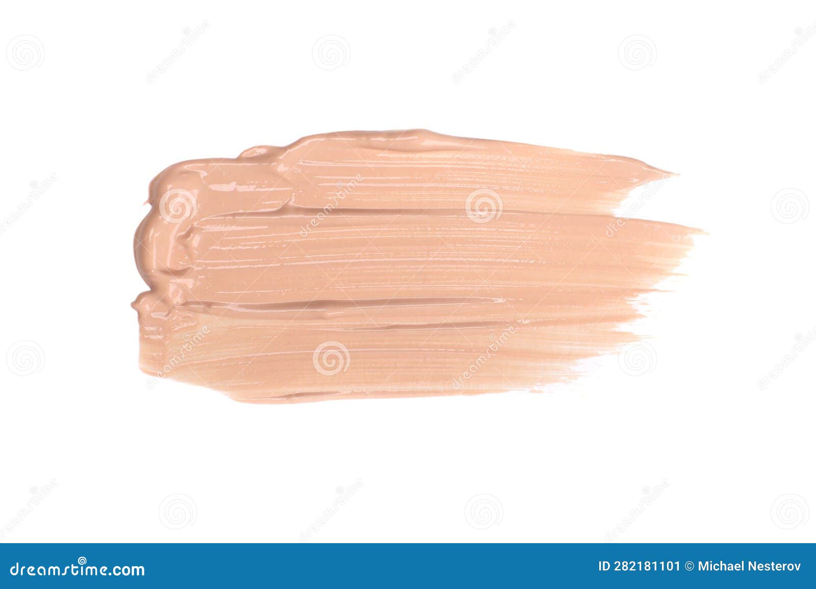 Smear Liquid Foundation Cream Isolated on White Stock Image Image of
