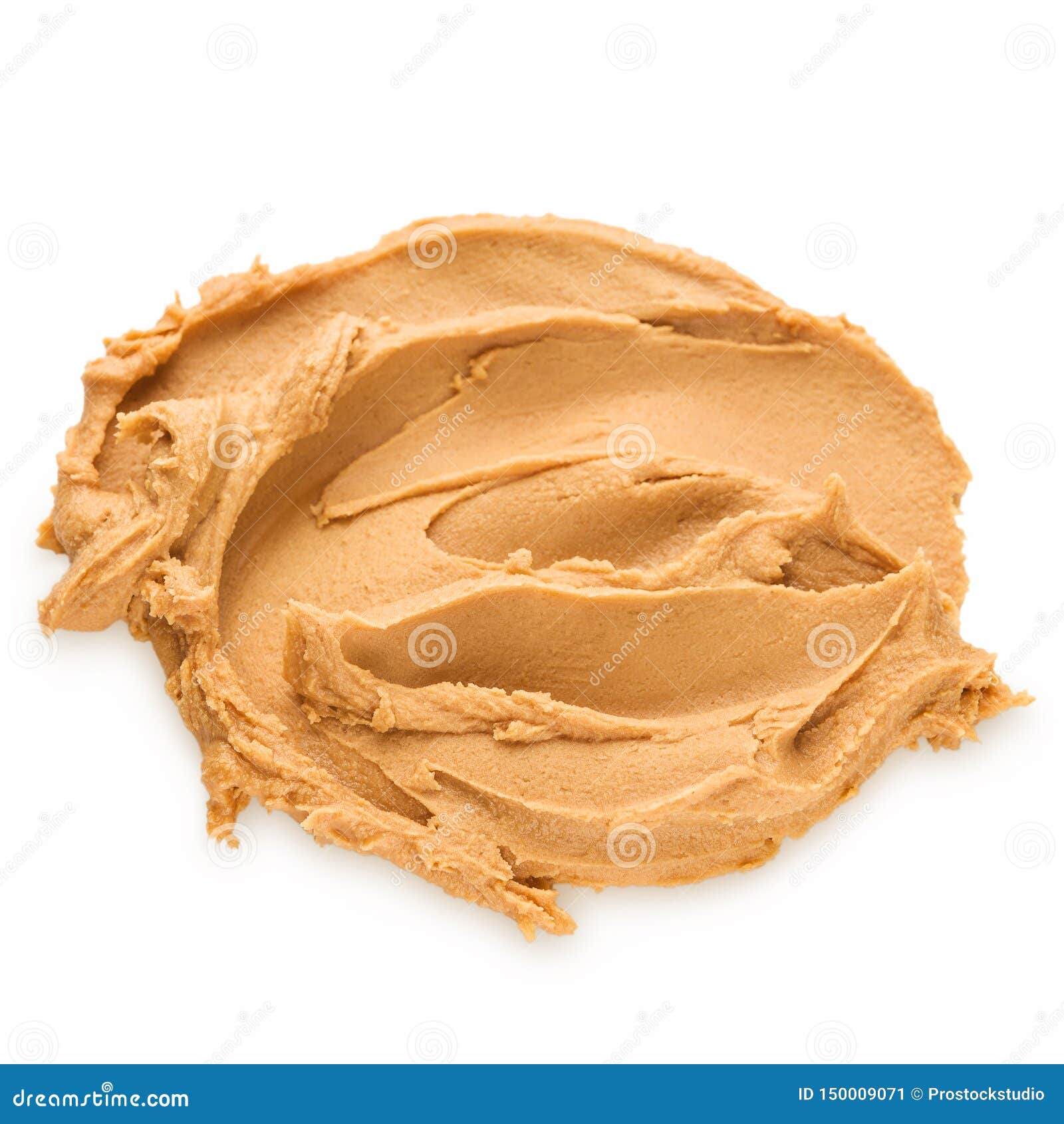 Smear of Peanut Butter on White Stock Image Image of oily, cream