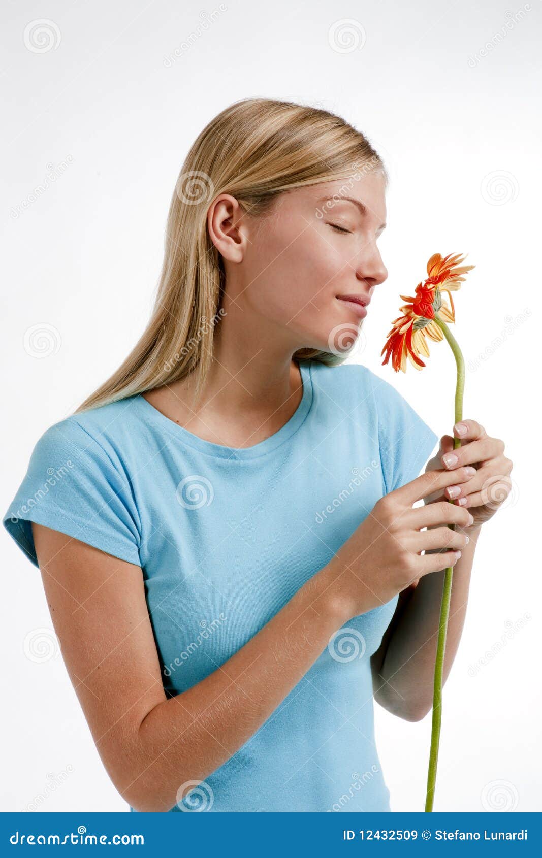 Smell flowers stock image. Image of prettty, present 12432509