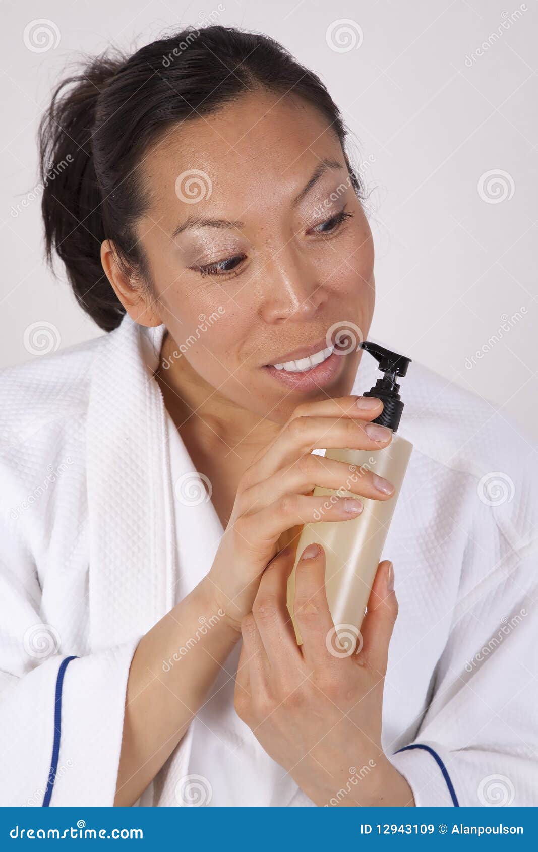 Smelling massage oil stock image. Image of lifestyle 12943109