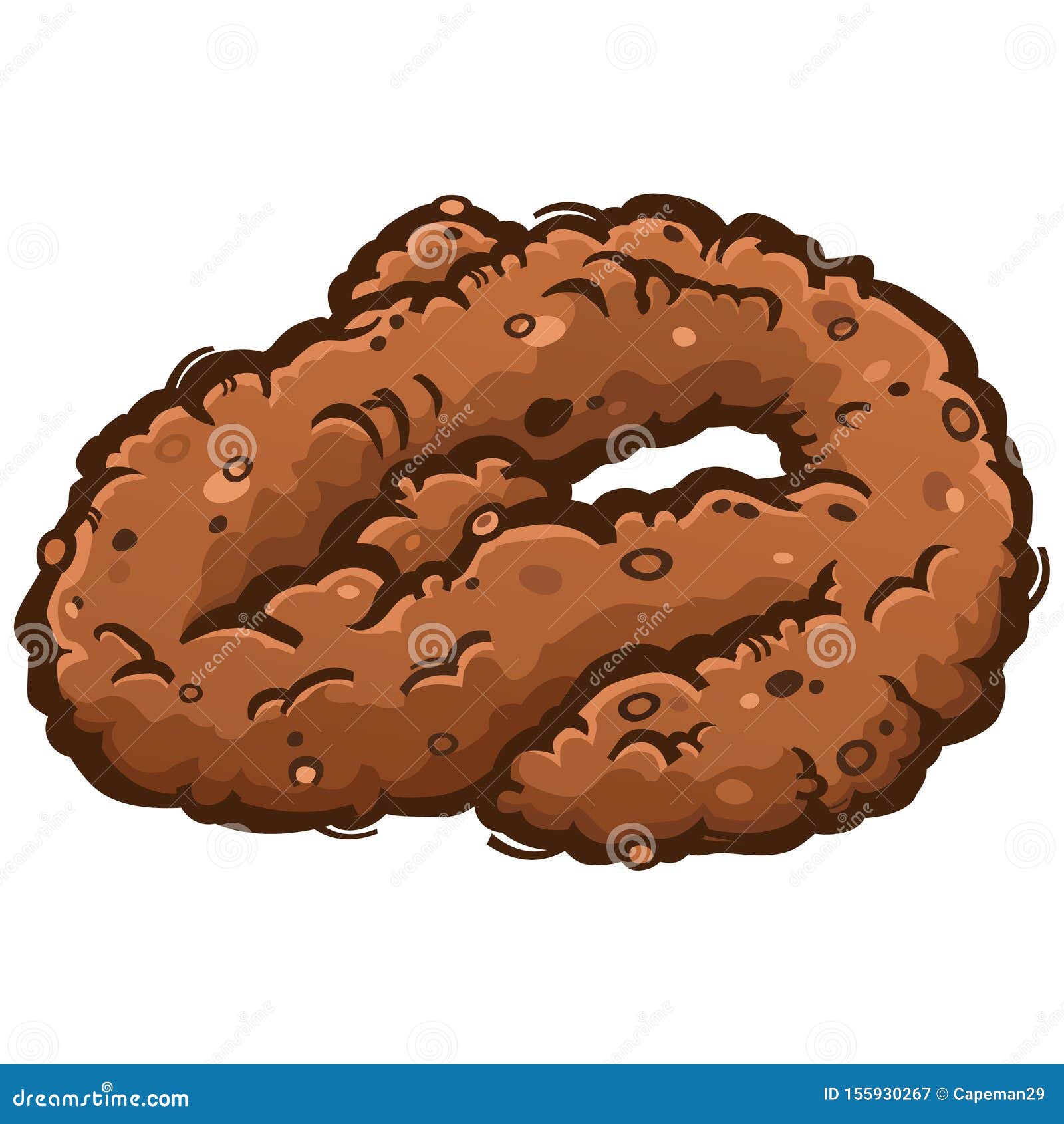 coiled up poop turd cartoon 