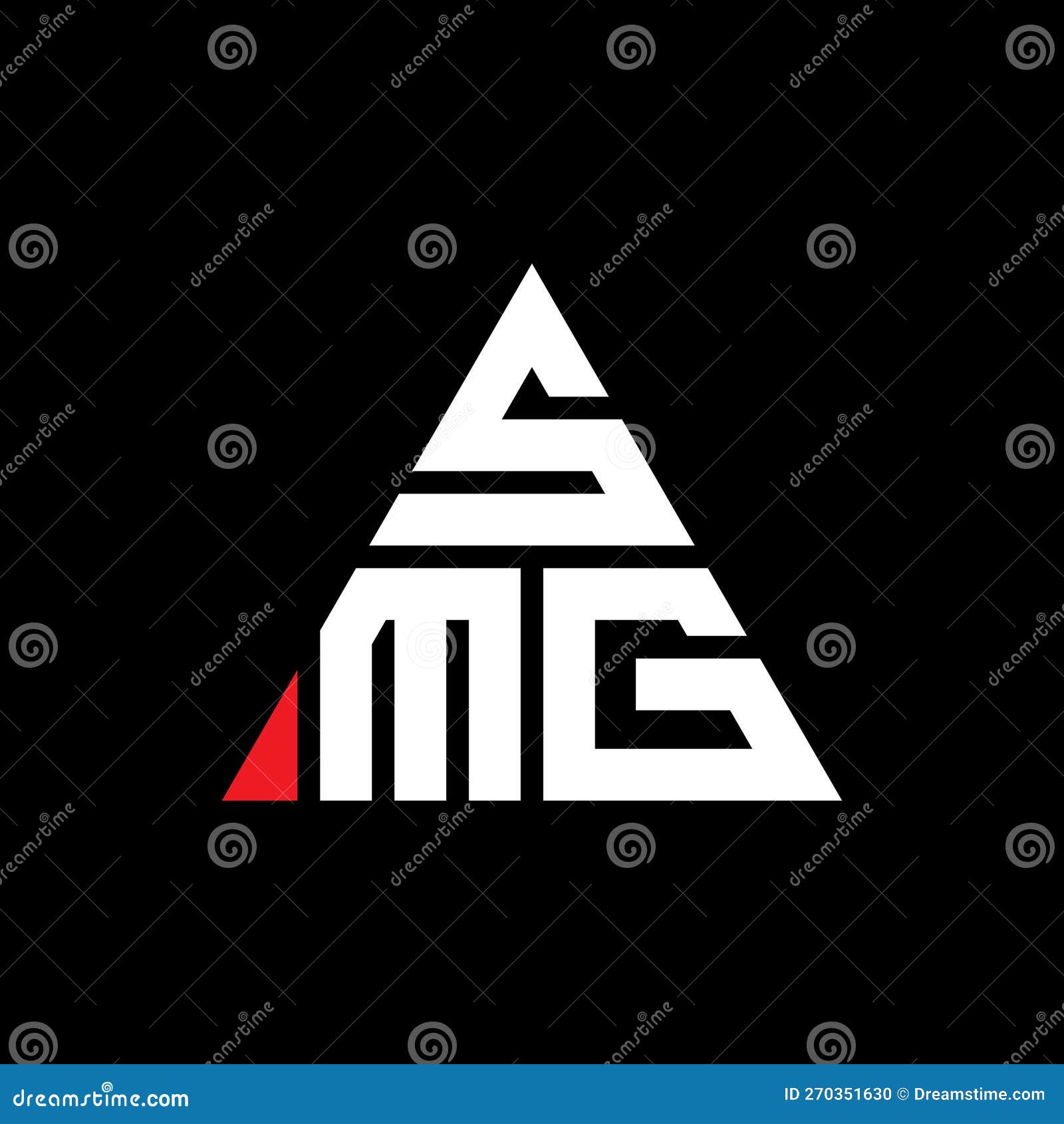 smg triangle letter logo  with triangle . smg triangle logo  monogram. smg triangle  logo template with red