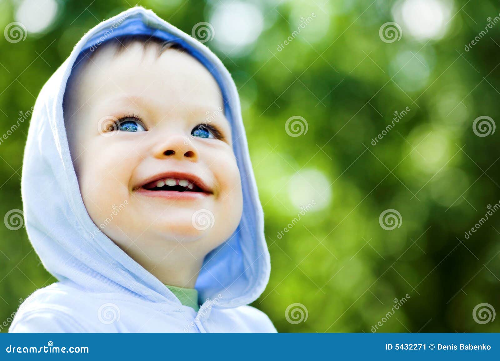 Smile baby boy in blue stock image. Image of face, lifestyle 5432271