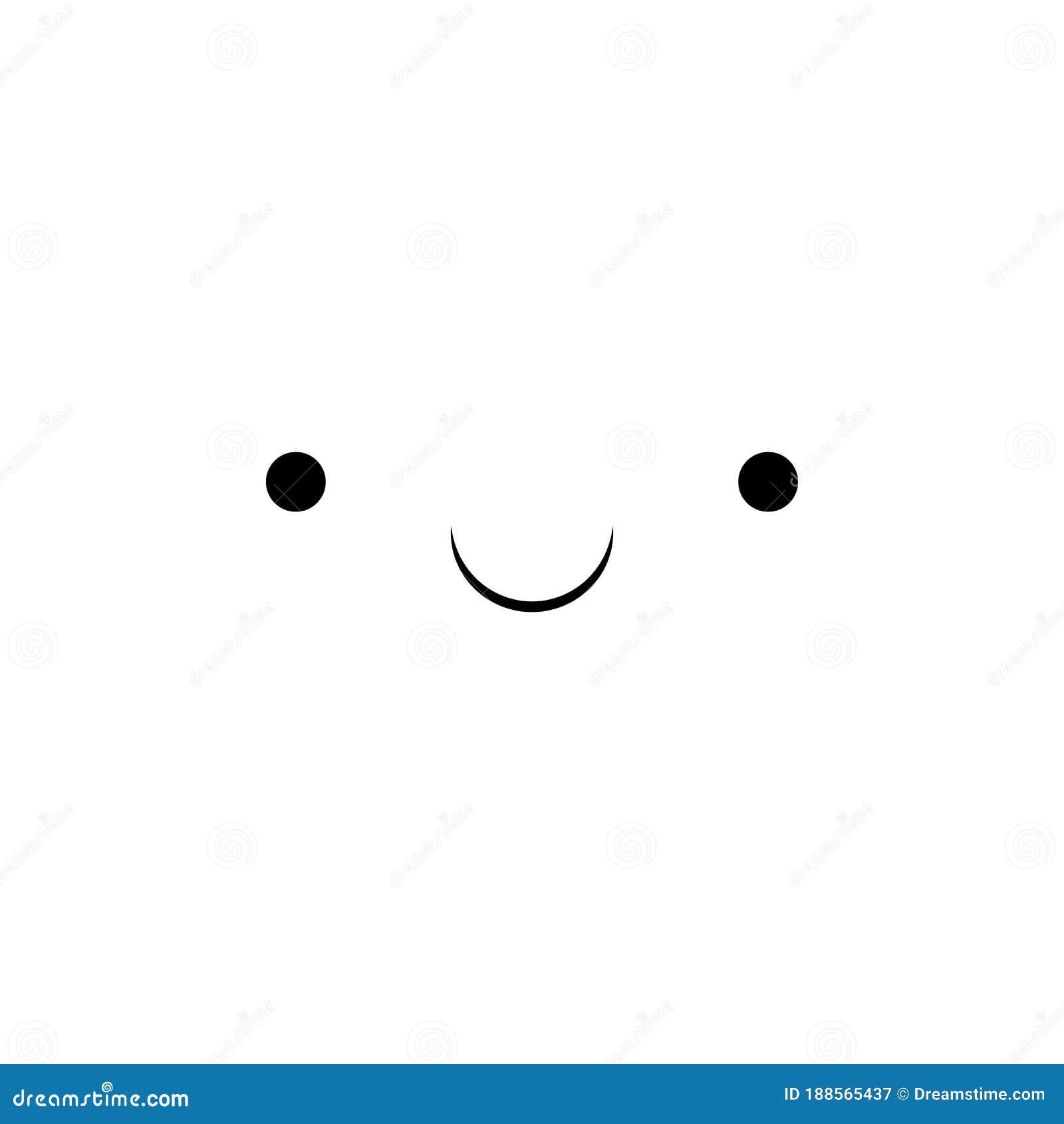 Smile Face Icon. Element of Anime Face Icon for Mobile Concept and Web Apps  Stock Illustration - Illustration of emoticon, cartoon: 188565437