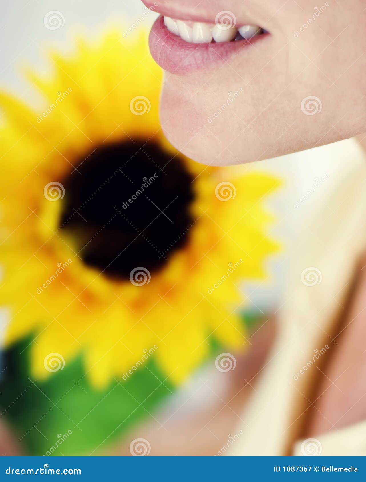 Smile and flower stock image. Image of flower, soul, smile 1087367