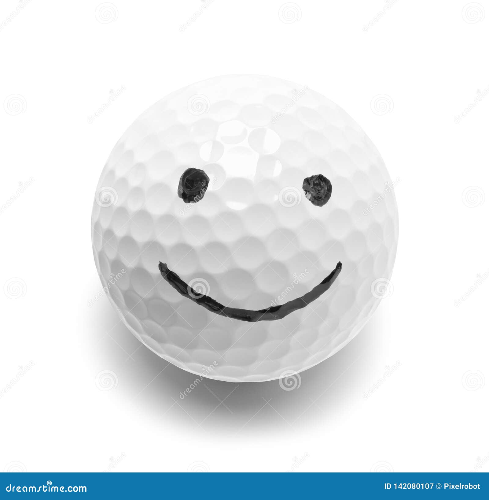 Smile on Golf Ball stock image. Image of smiley, golf 142080107