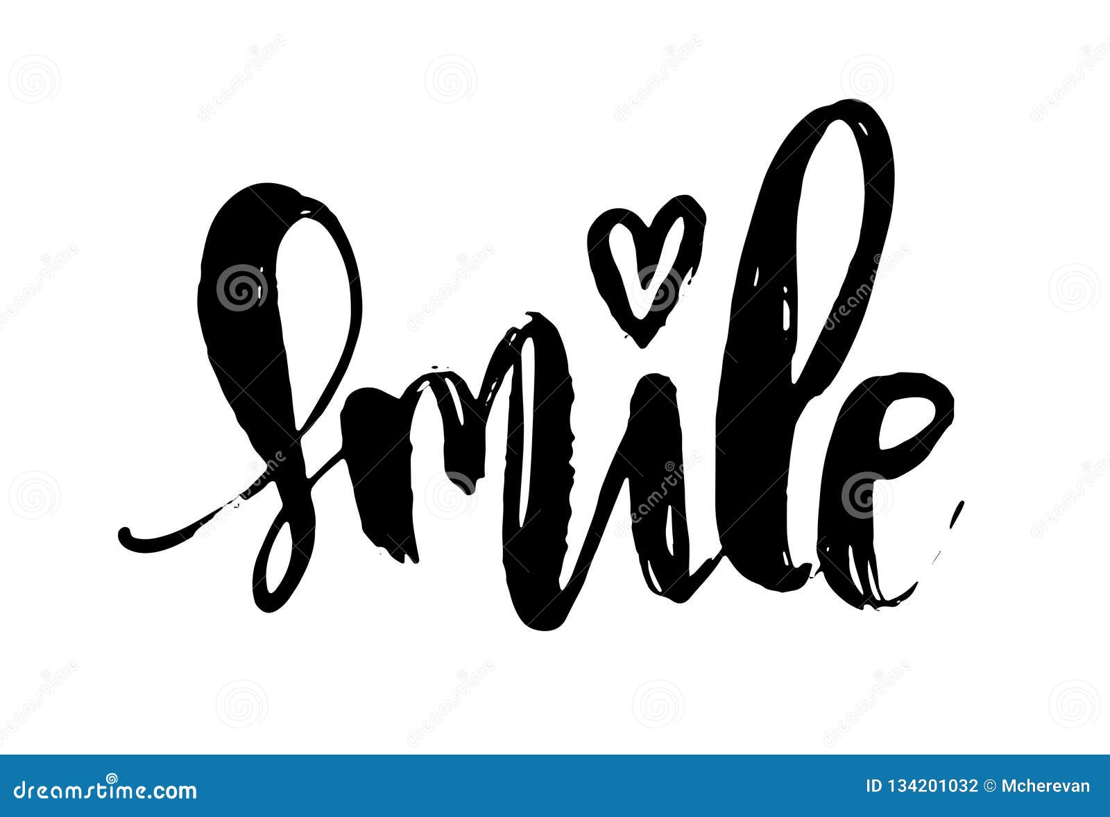 Smile Now Cry Later Calligraphy Lettering Vector Image