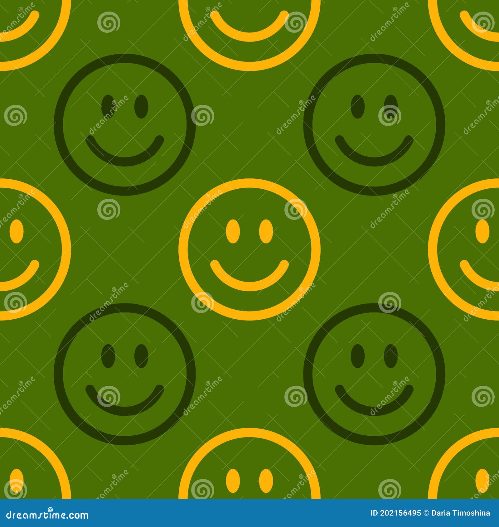 Smile Icon Pattern. Happy and Sad Faces on Green Background. Vector  Abstract Background Stock Vector - Illustration of graphic, emoticon:  202156495