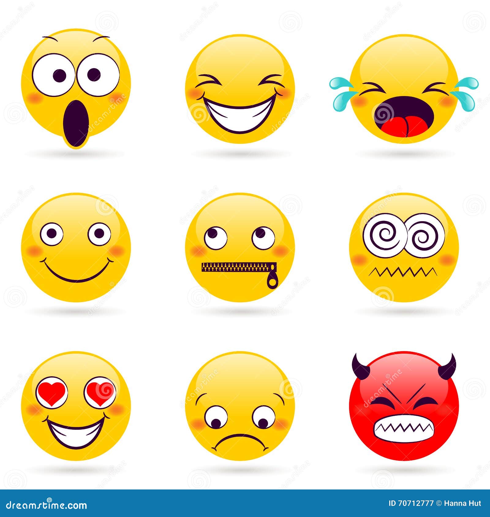 smile icon. smiley faces expressing different feelings