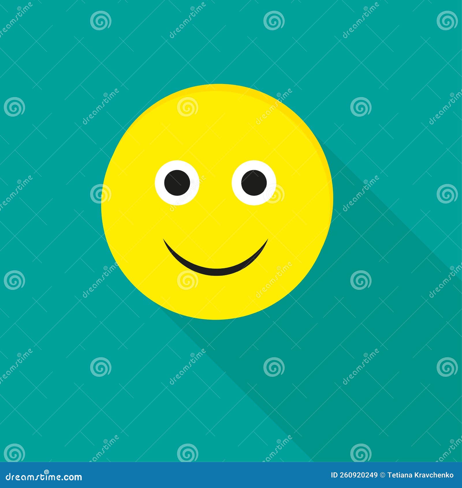 Smile Icon. Smiley in Flat Style. Vector Illustration. Stock Image