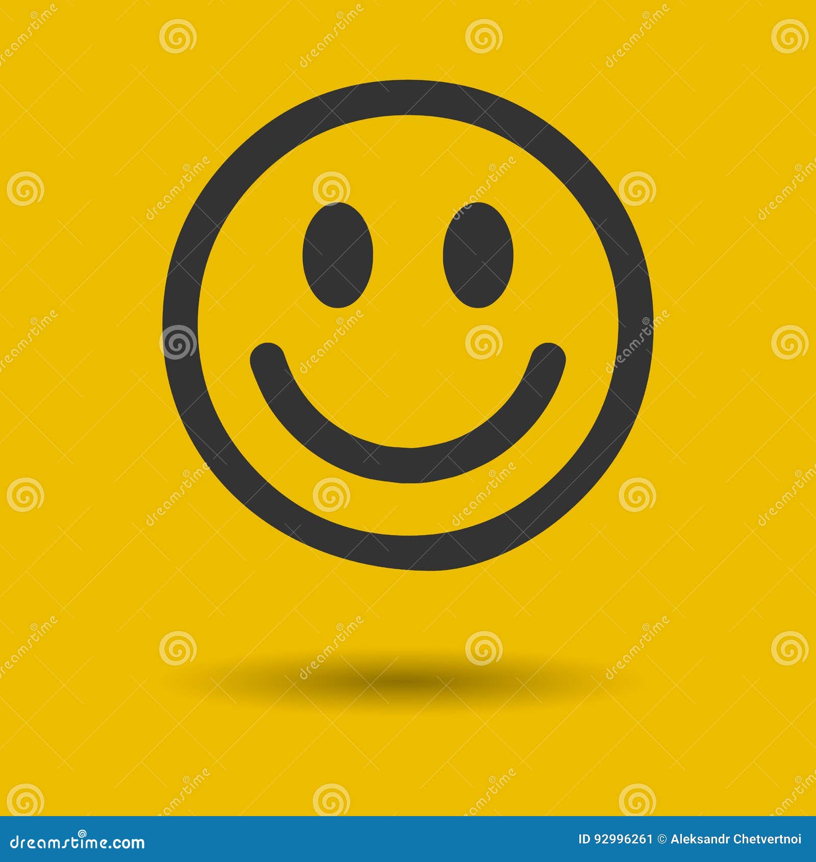 Smile Icon In Trendy Flat Style Isolated On Grey Background Happy