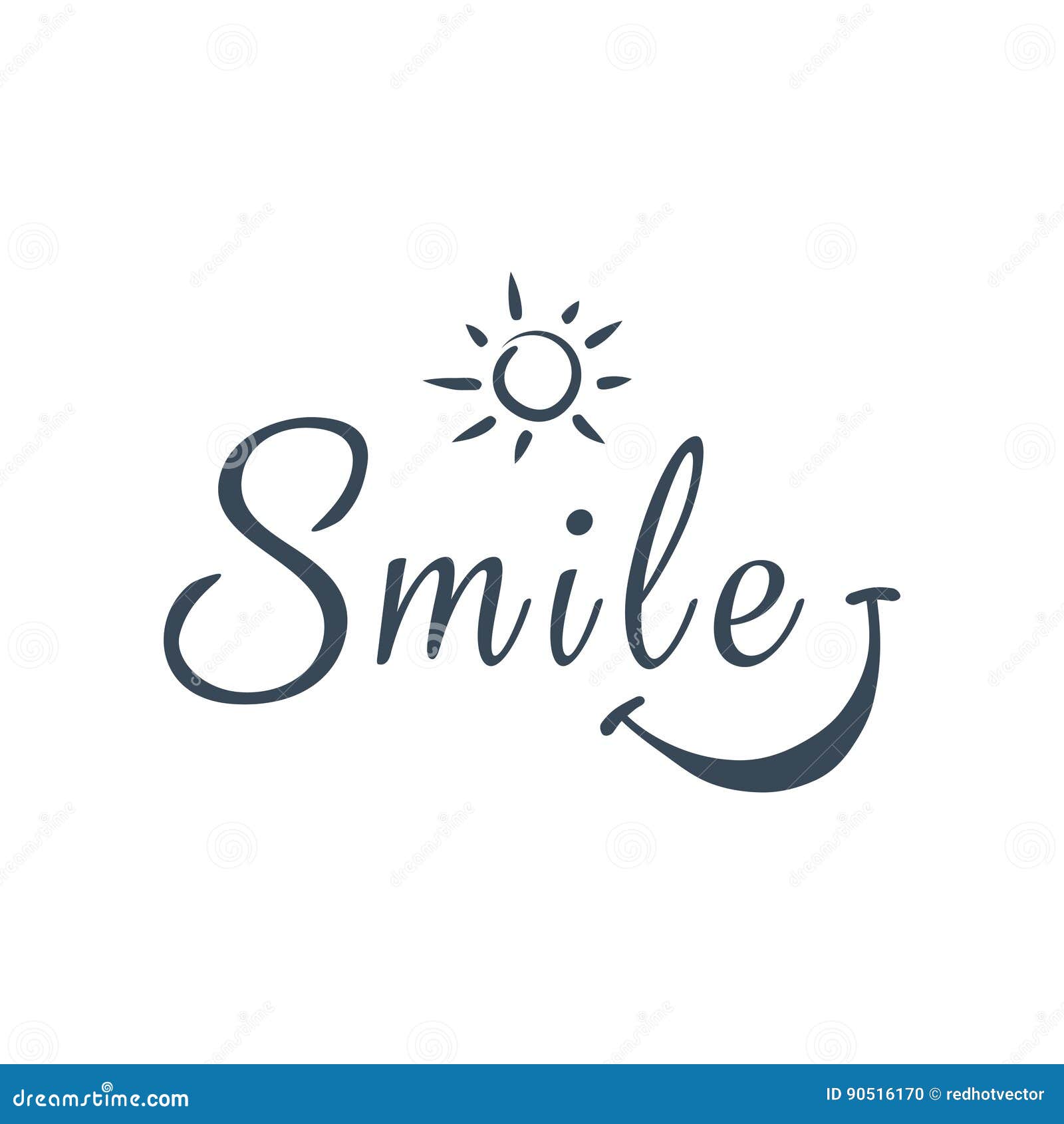 Smile life quote with modern background Royalty Free Vector