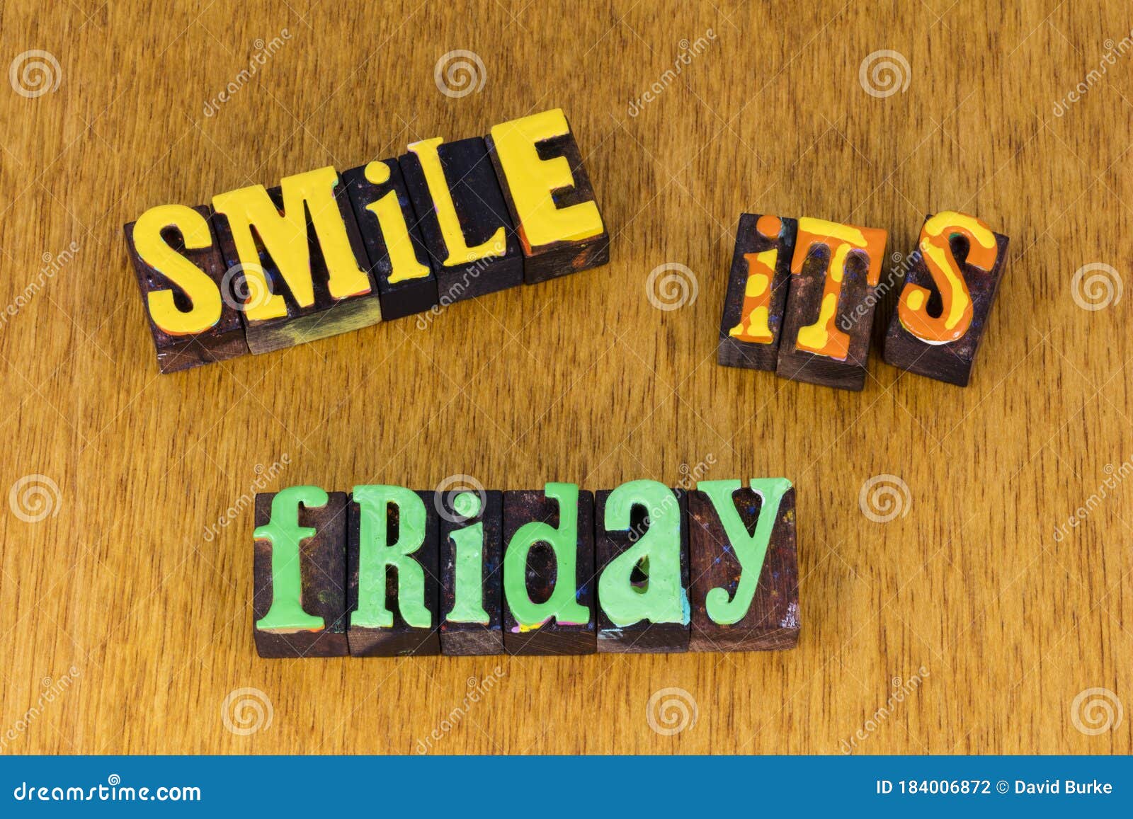 Smile Friday Weekend Happy Pleasure Time Fun Work Happiness Stock Photo ...
