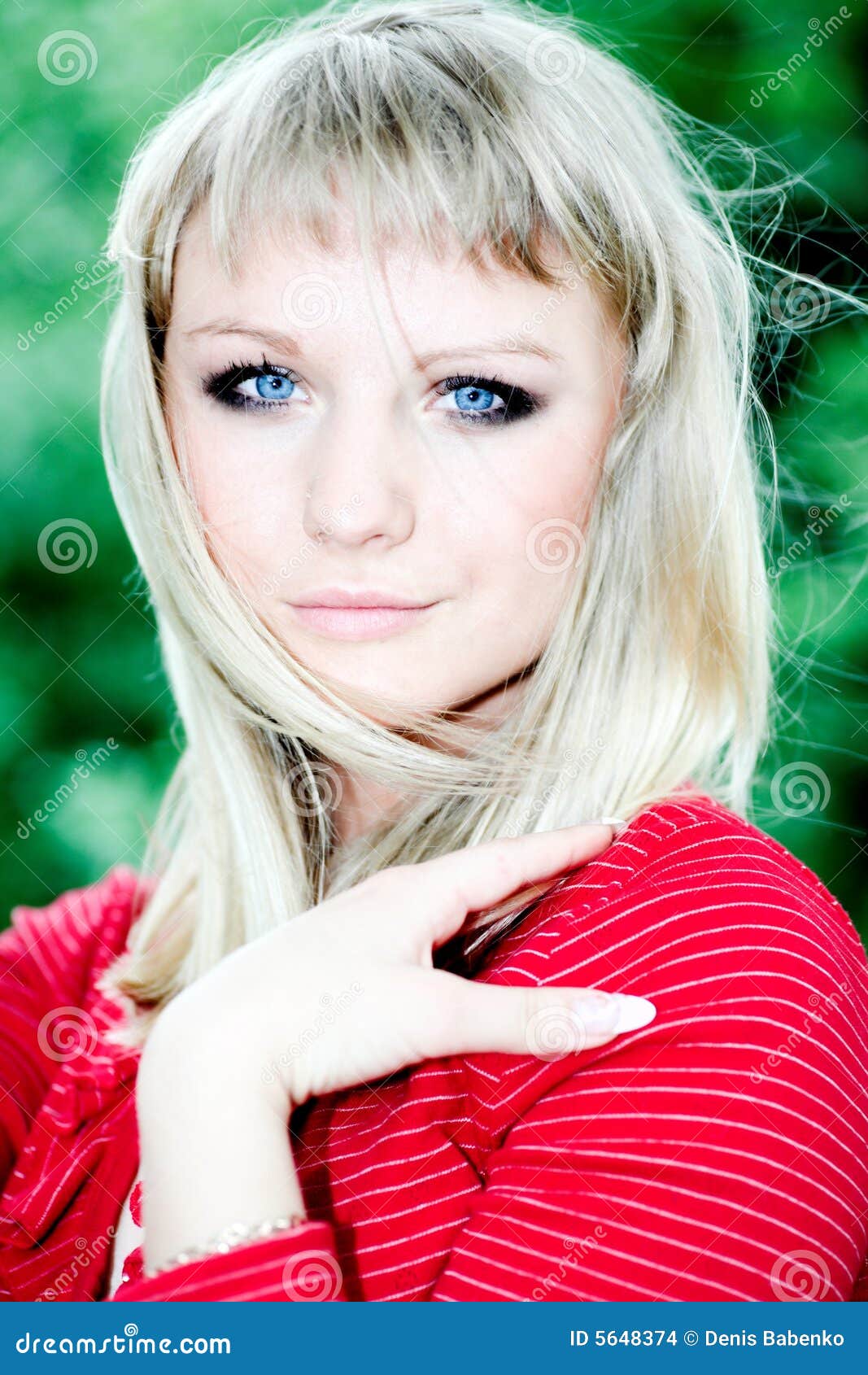 Smile Teen Girl In Red Stock Images Image 5648374