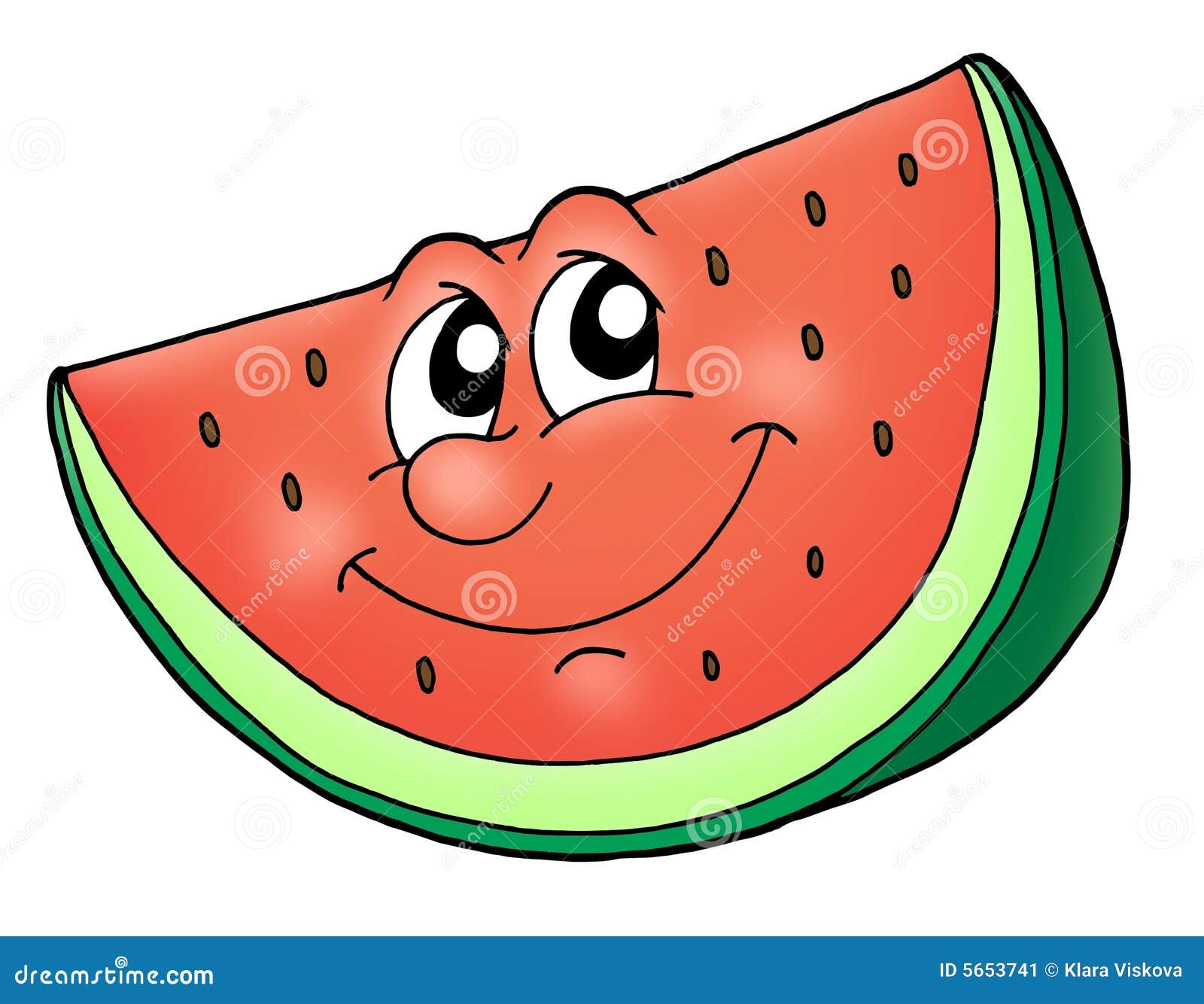 Smile watermelon stock illustration. Illustration of leaves 5653741