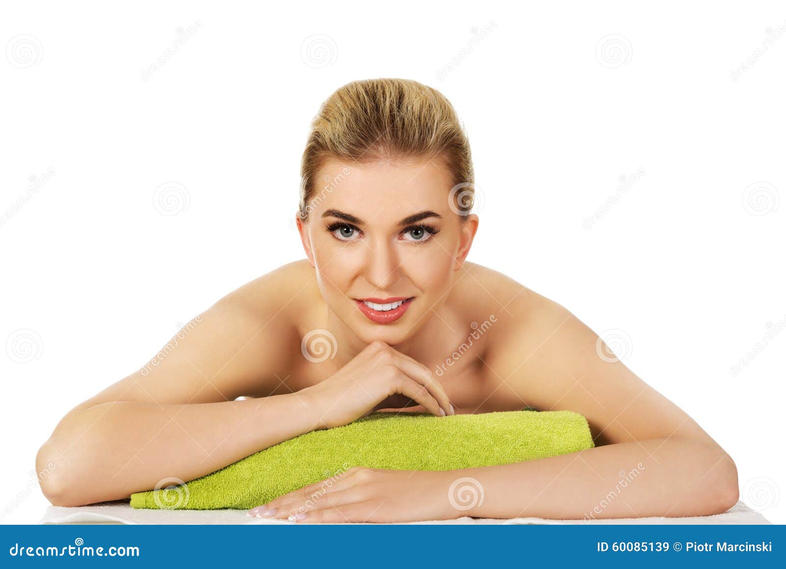 Smile Young Woman Relaxing In Spa Stock Image Image Of Calm Arms 60085139