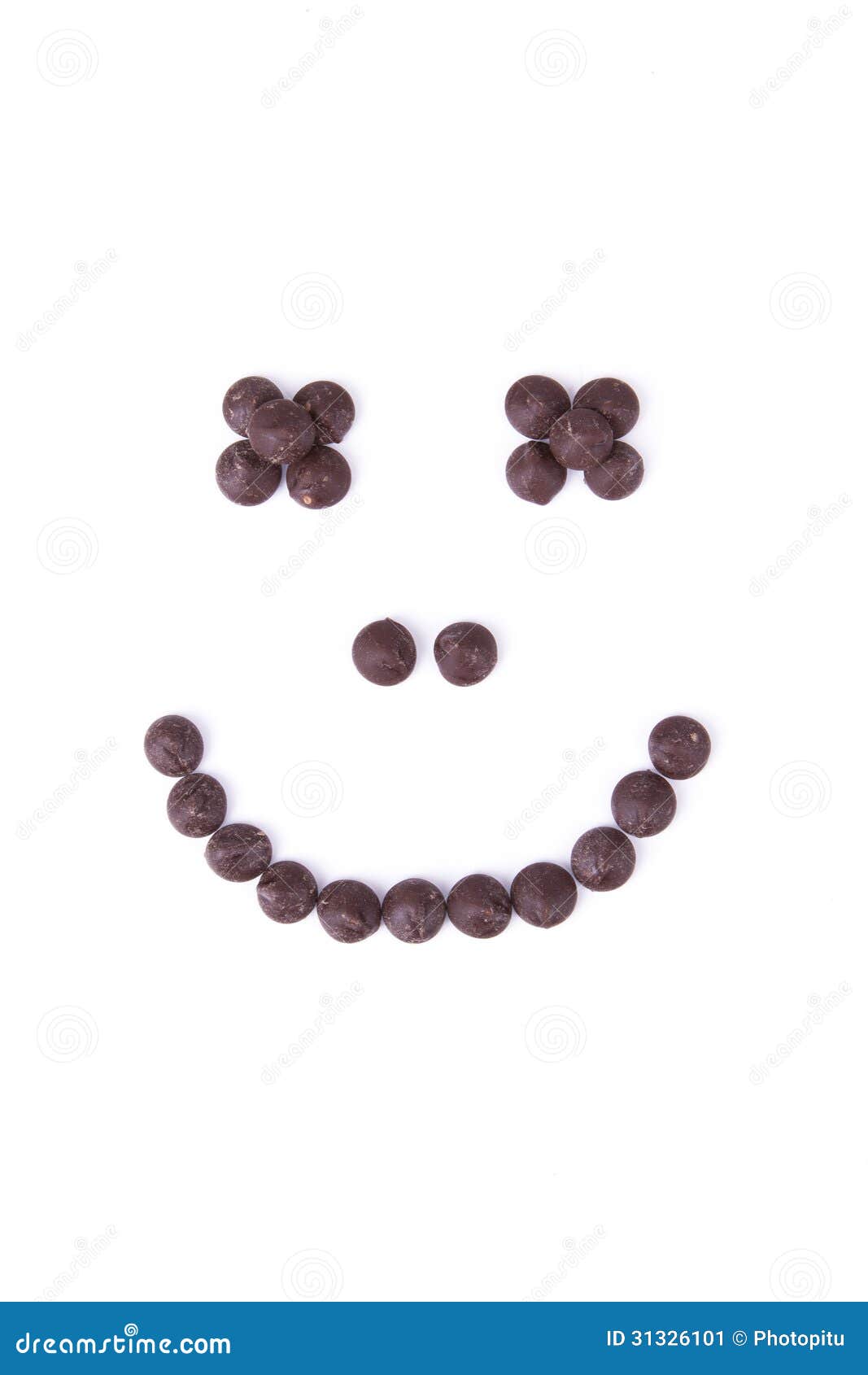 Smiley chocolate face stock image. Image of smile, dessert 31326101