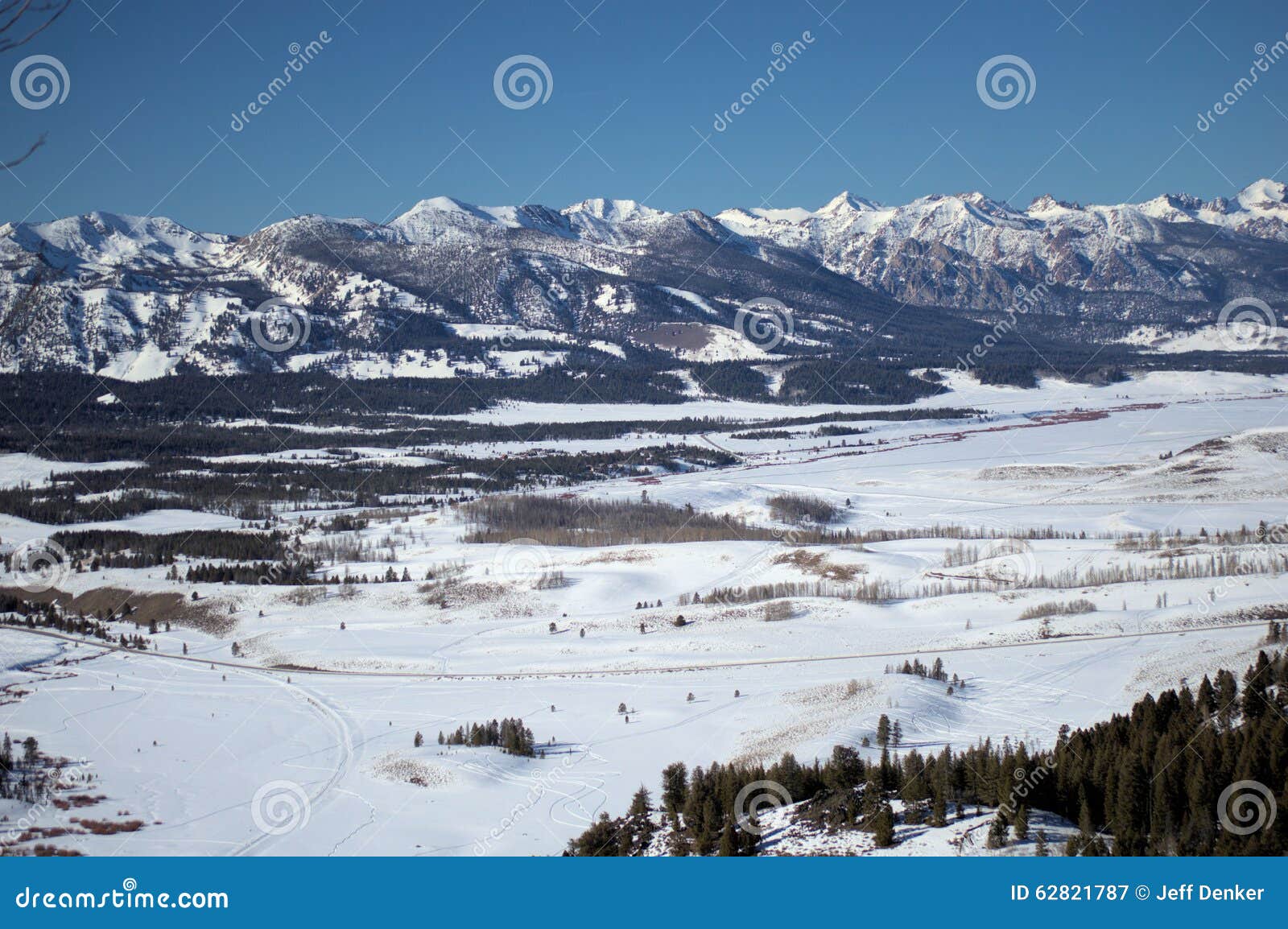 Smiley Creek, Idaho image stock. Image du idaho, hiver 62821787