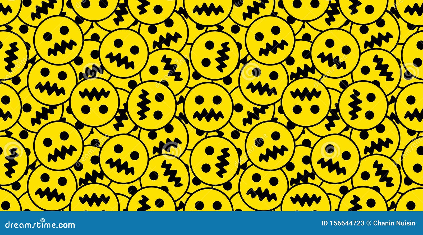 Smiley Emoji Seamless Pattern Icon Halloween Skull Ghost Scarf Isolated  Repeat Wallpaper Tile Background Cartoon Illustrati Stock Illustration -  Illustration of graphic, background: 156644723