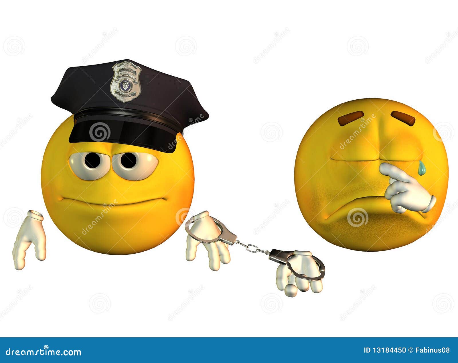 Smiley face cop and robber stock illustration. Illustration of