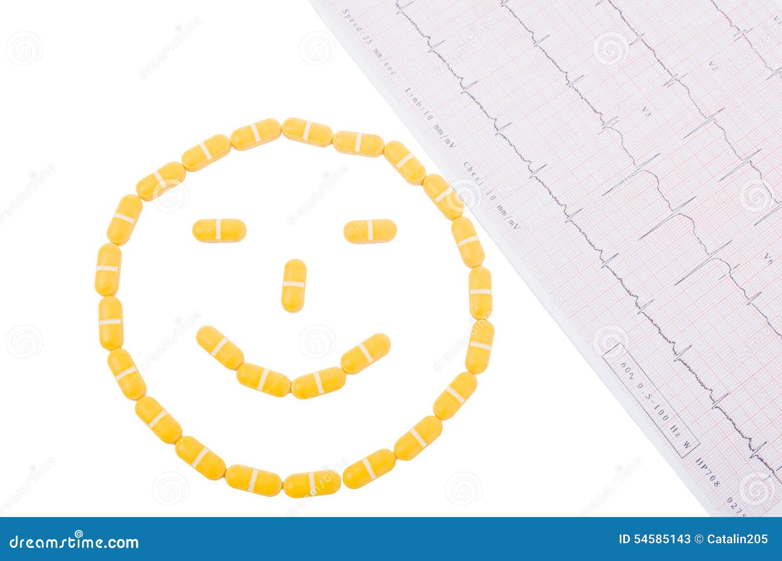 heart faces on ekg