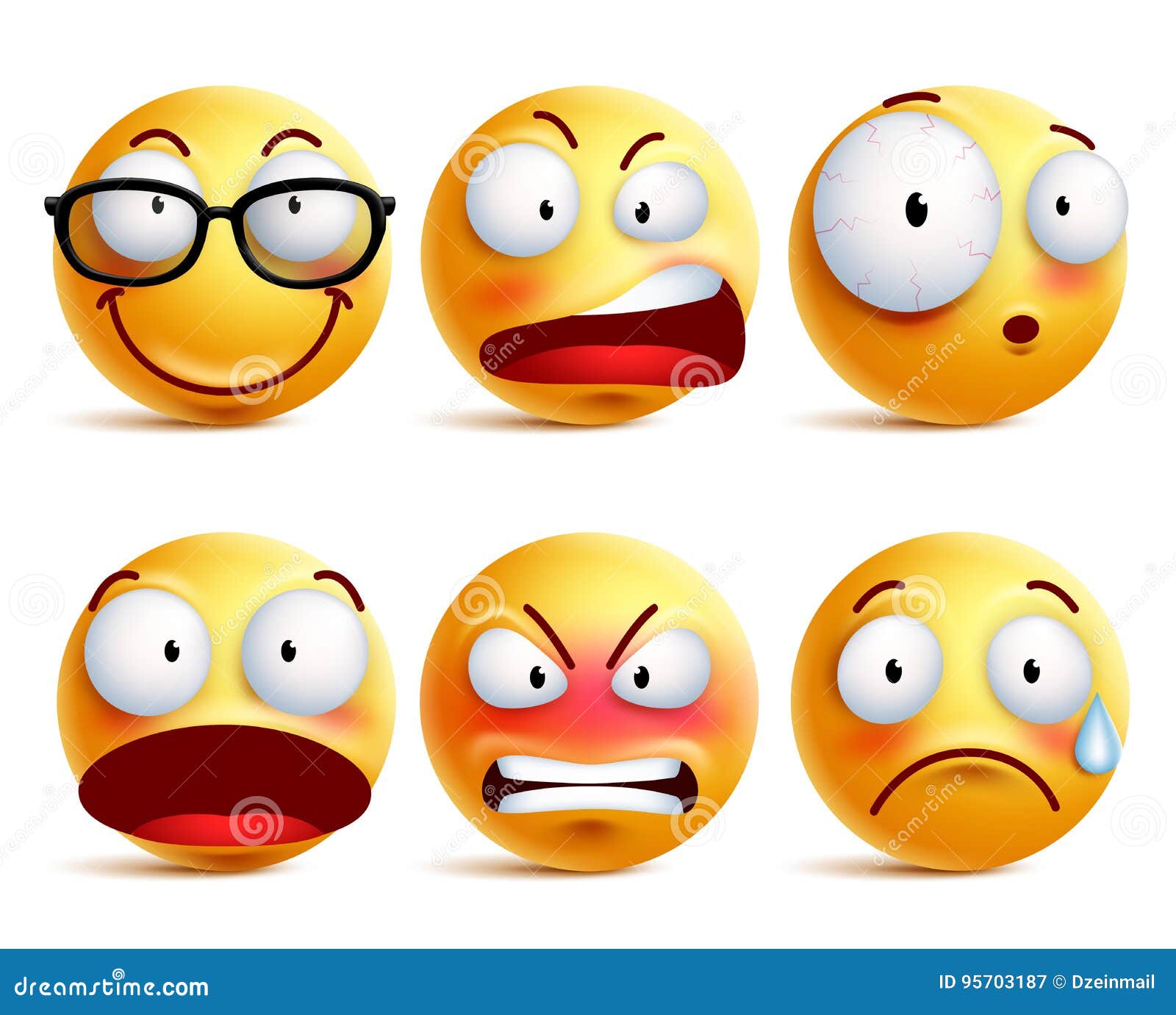 smiley face or emoticons  set in yellow with facial expressions