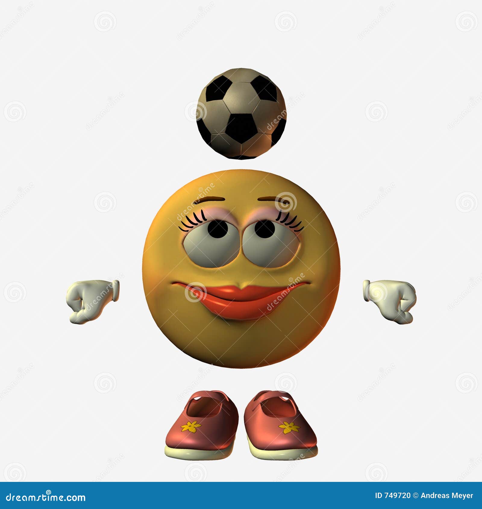 SmileyFußball stock abbildung. Illustration von hintergrund 749720